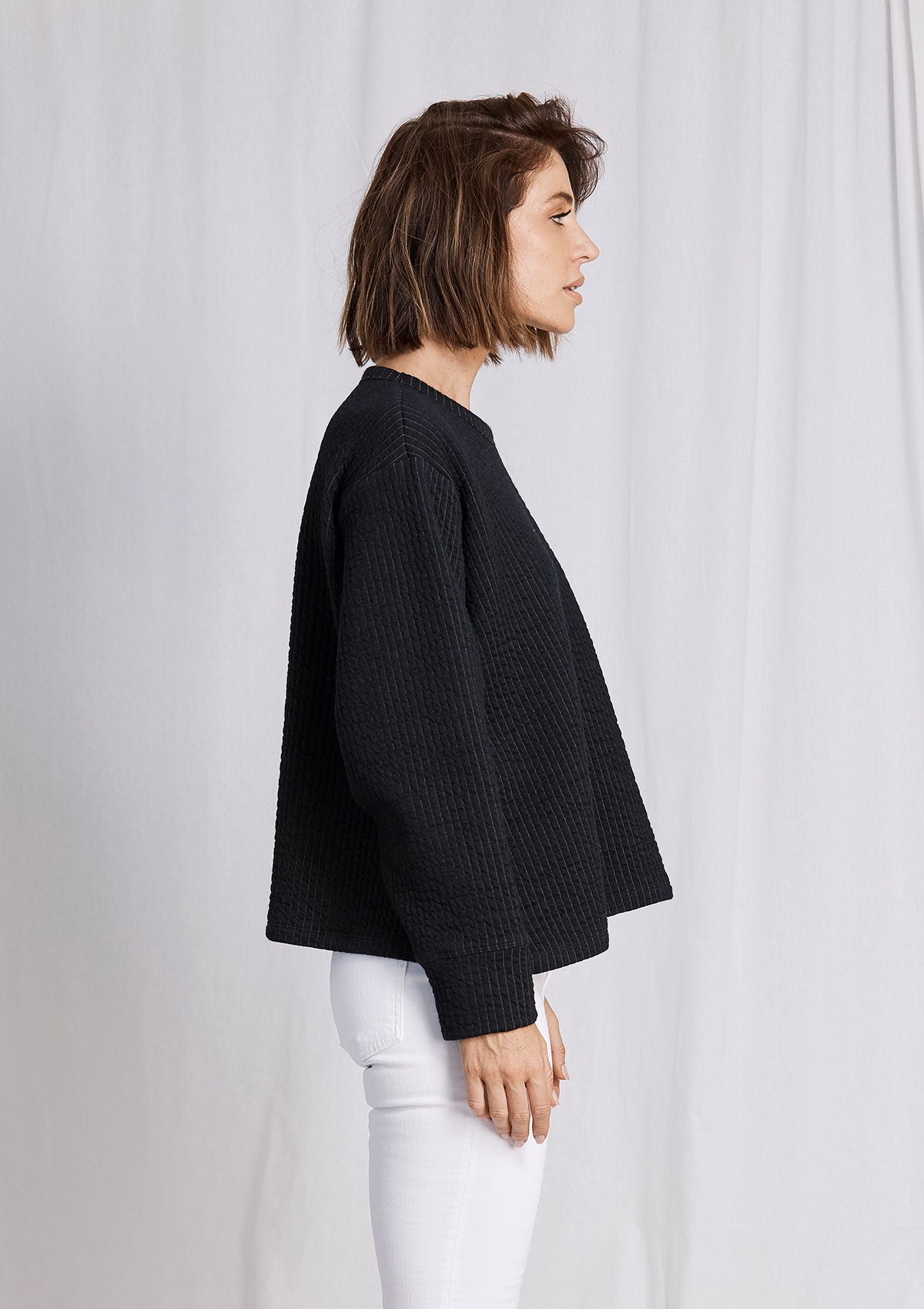 Mela Purdie Vertical Knit Crew Sweater