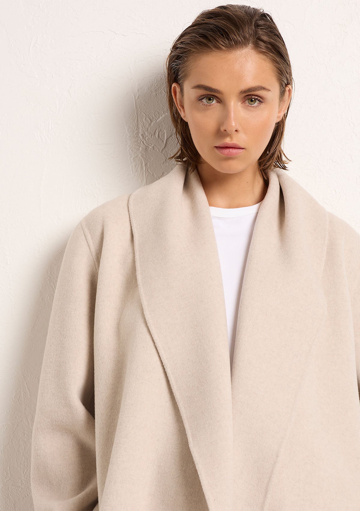 Mela Purdie Cashmere Felt Long Shawl Coat