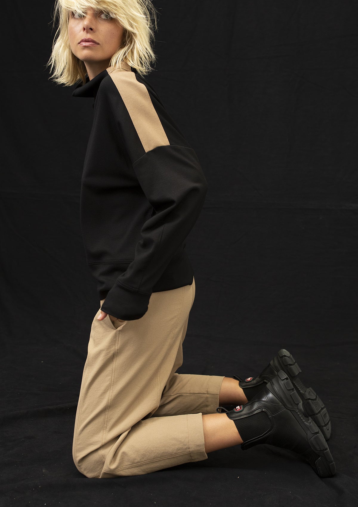 Mela Purdie Polished Canvas Stride Pant