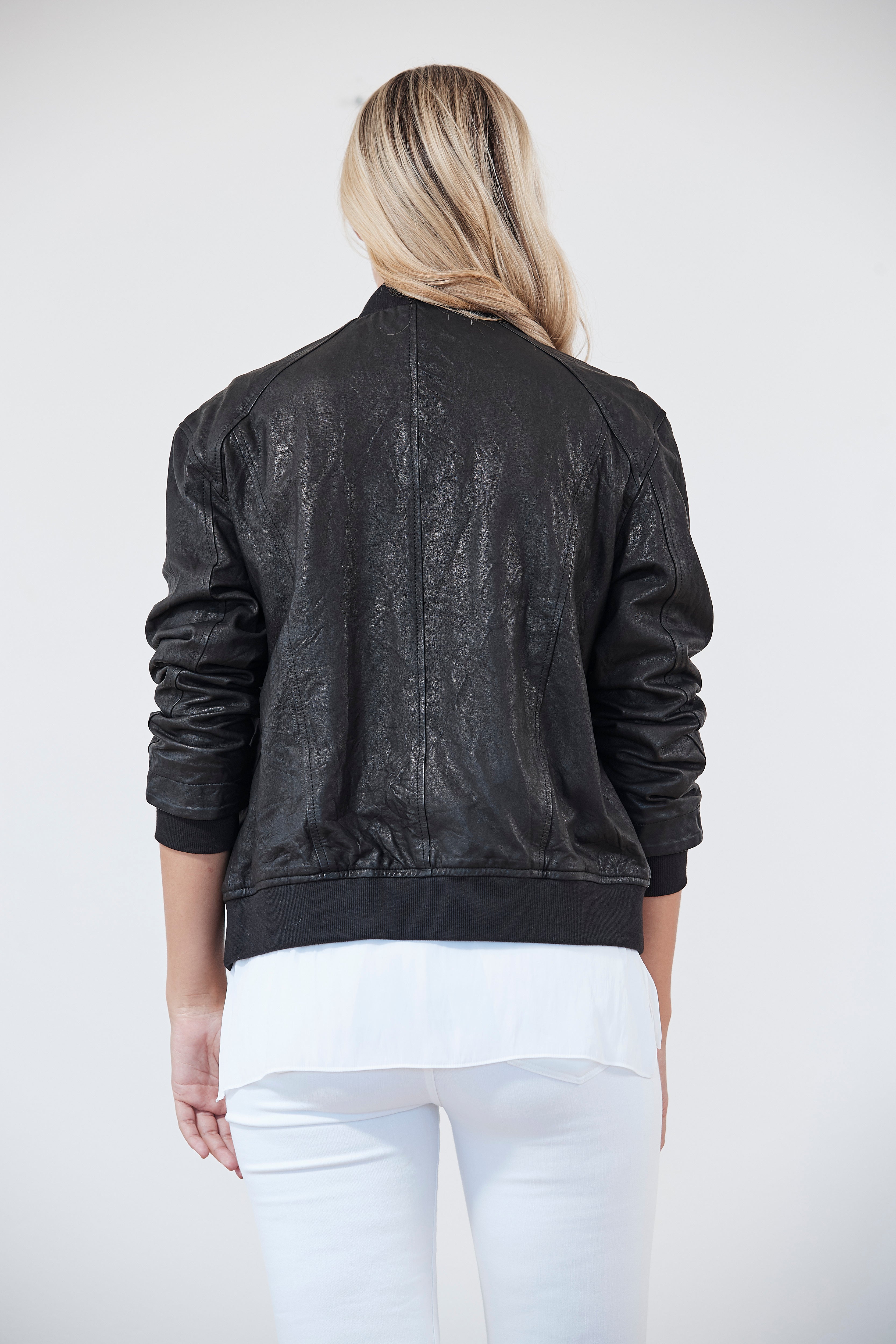 Khlassik Leather Bomber Jacket