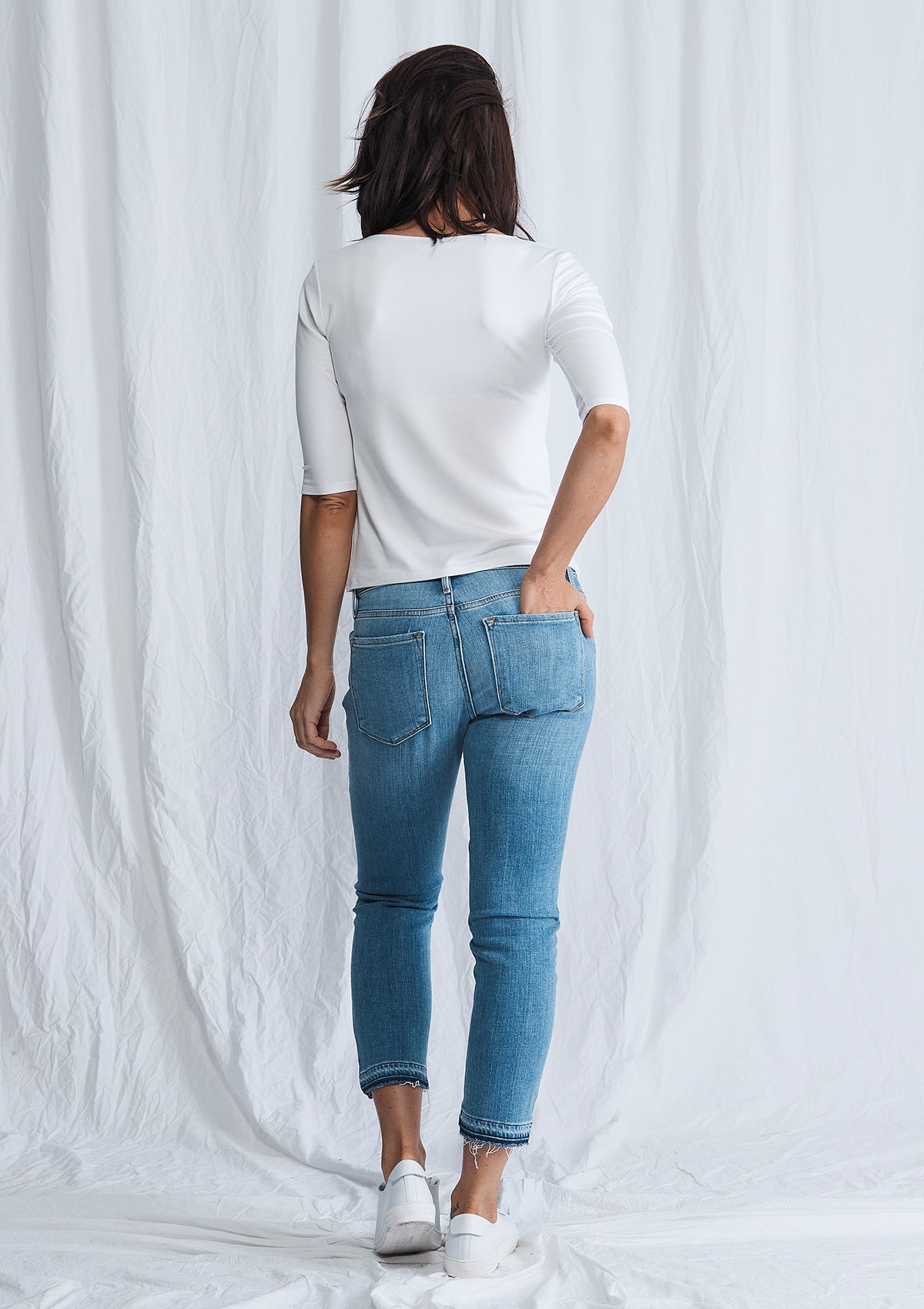 FRAME Le Garçon Crop Jeans