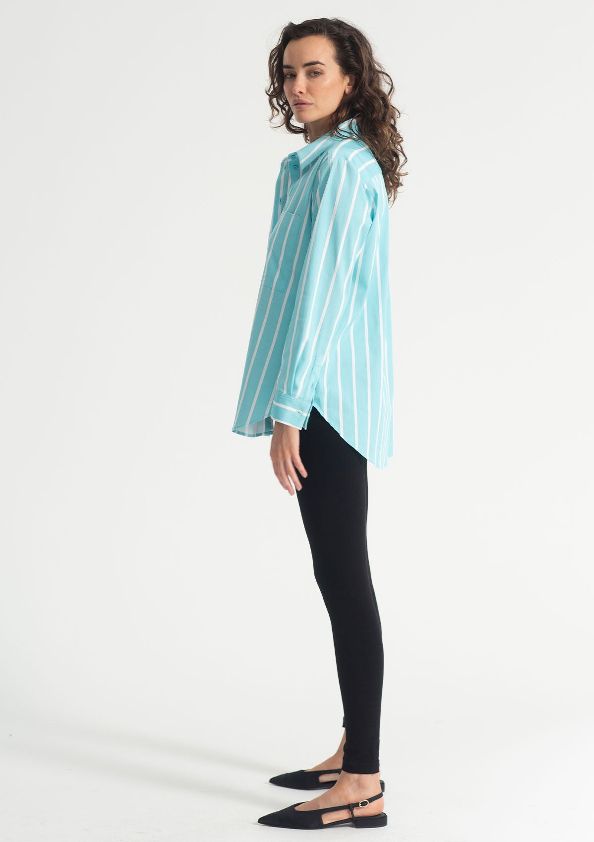 Mela Purdie Mill Stripe Popilene Single Pocket Shirt