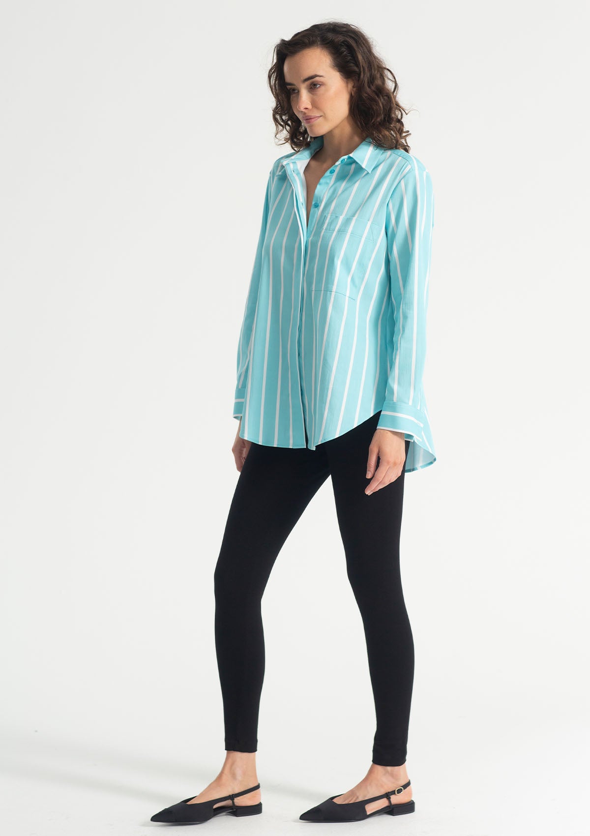 Mela Purdie Mill Stripe Popilene Single Pocket Shirt