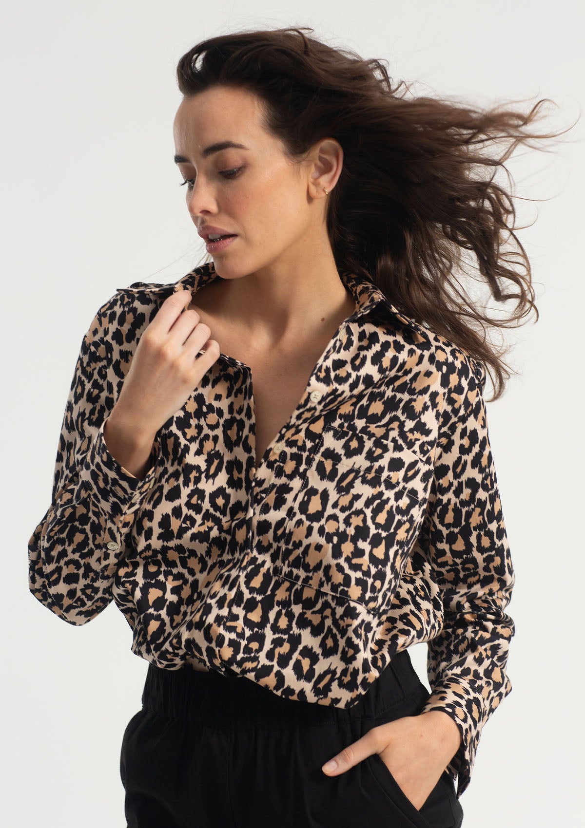 Mela Purdie Animal Spot Popilene Single Pocket Shirt