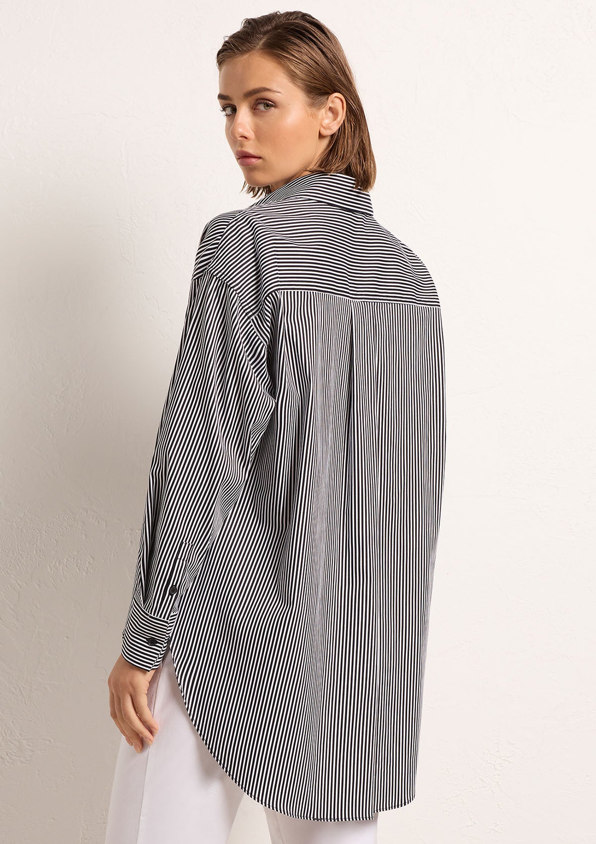 Mela Purdie Harvard Stripe Popilene Relaxed Pocket Shirt