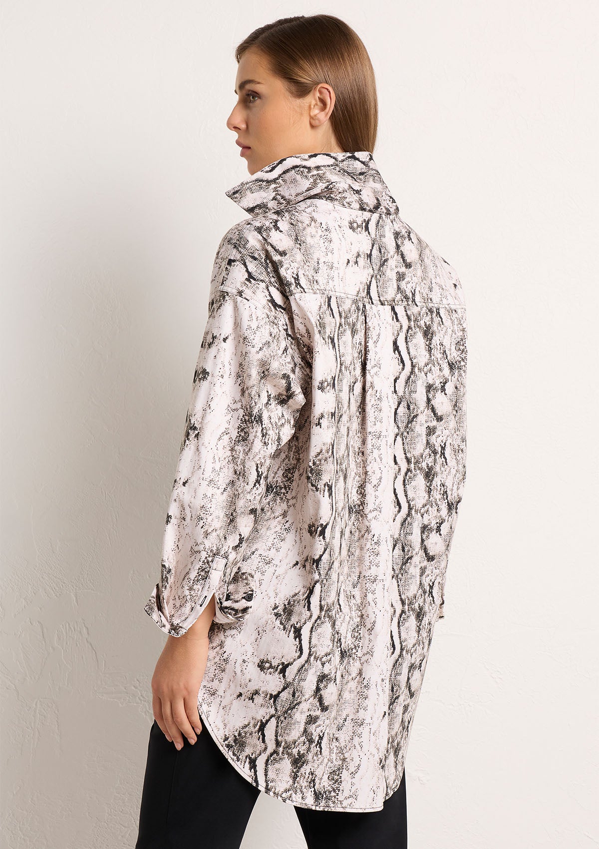 Mela Purdie Python Print Popilene Relaxed Pocket Shirt