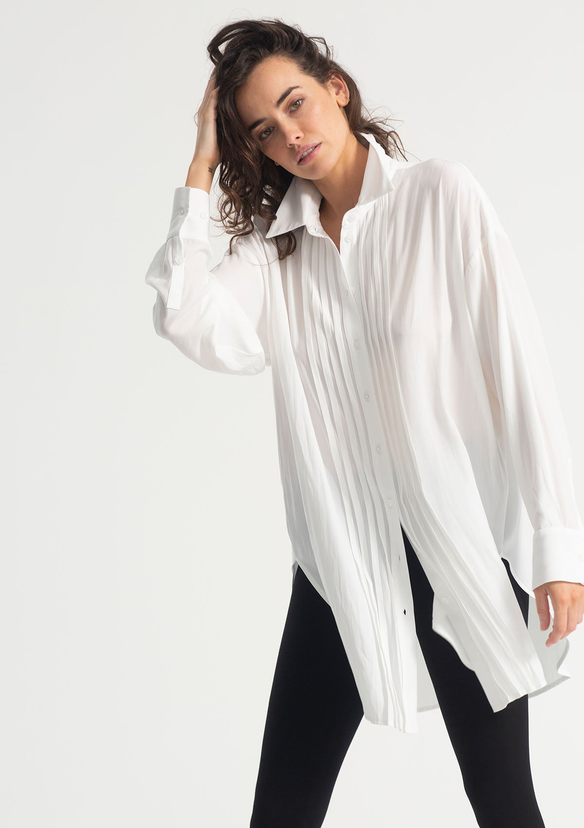 Mela Purdie Mache Pintuck Overshirt