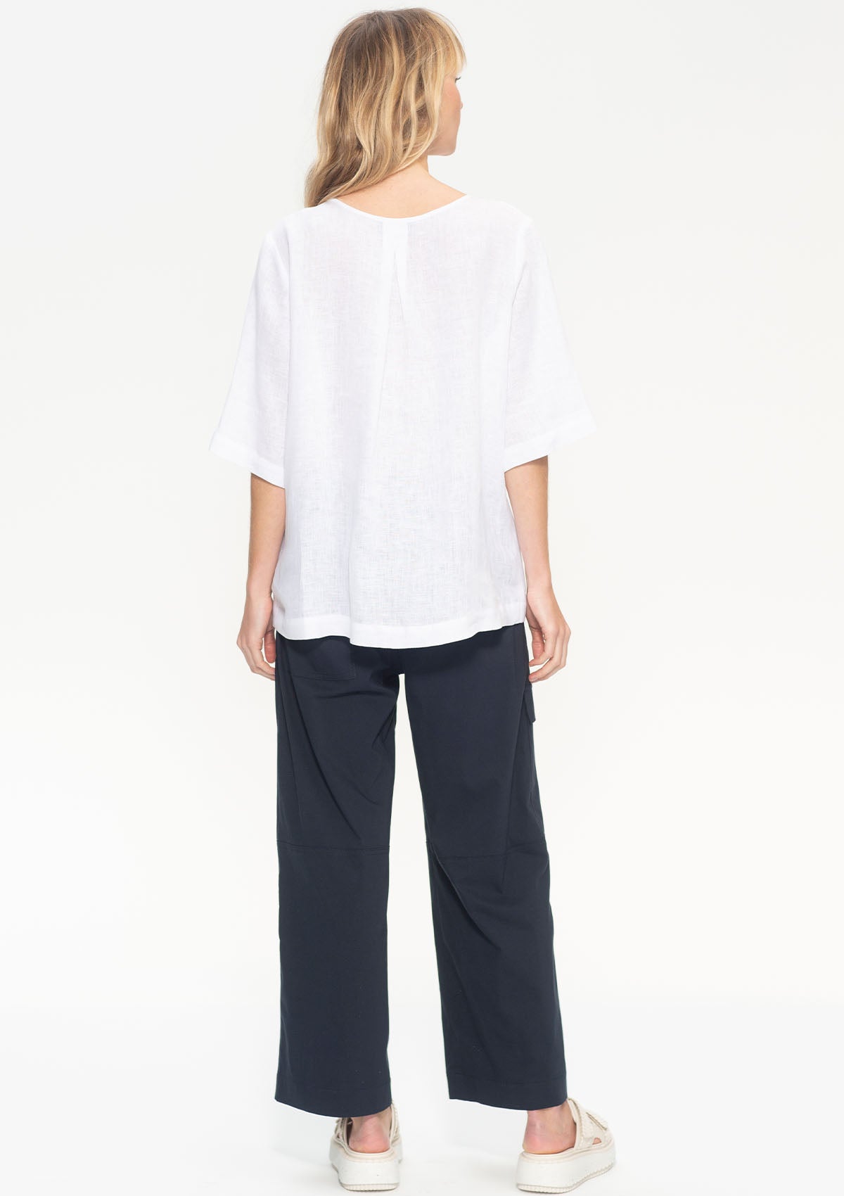 Mela Purdie Pure Linen Pocket Plaza T