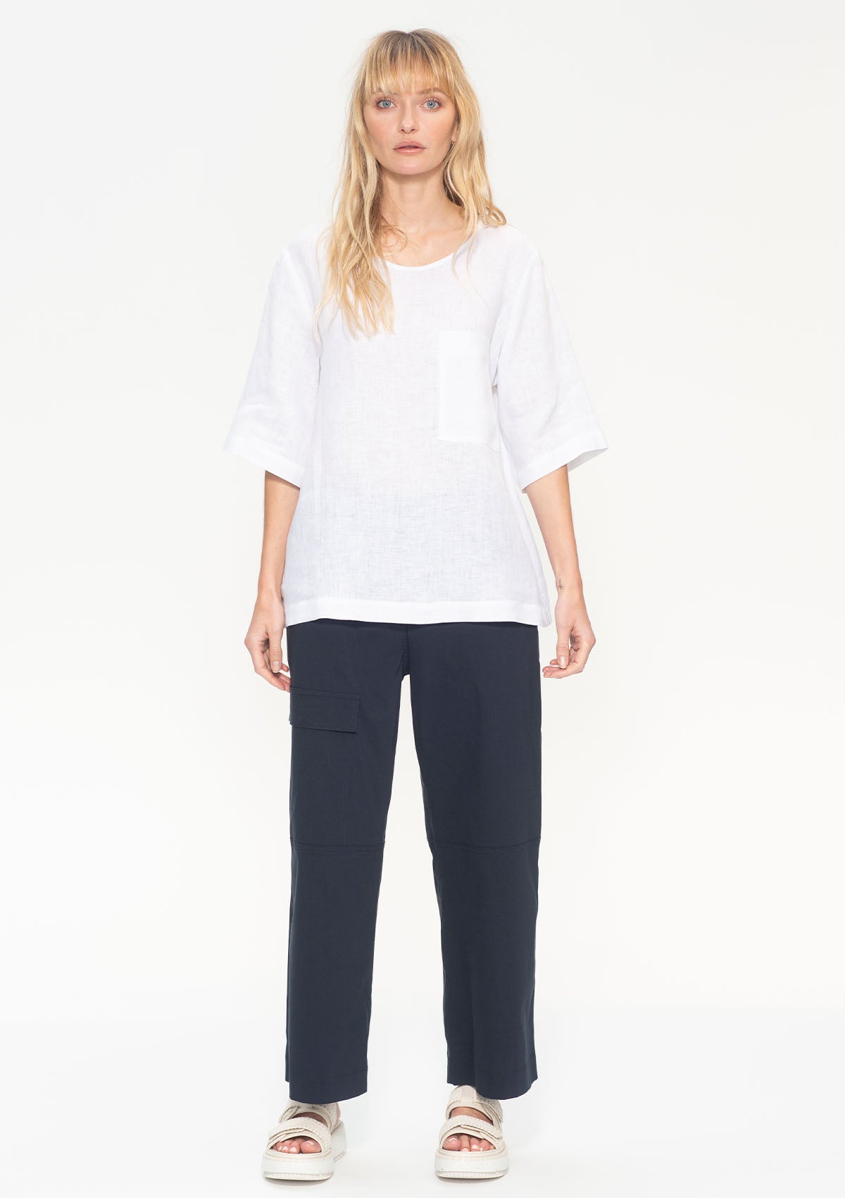 Mela Purdie Pure Linen Pocket Plaza T