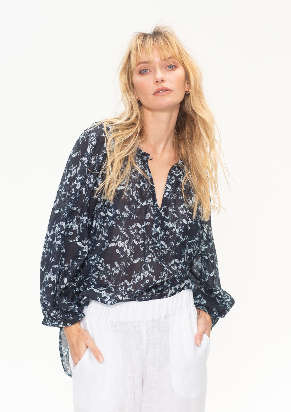 Mela Purdie Willow Print Voile Escape Blouse