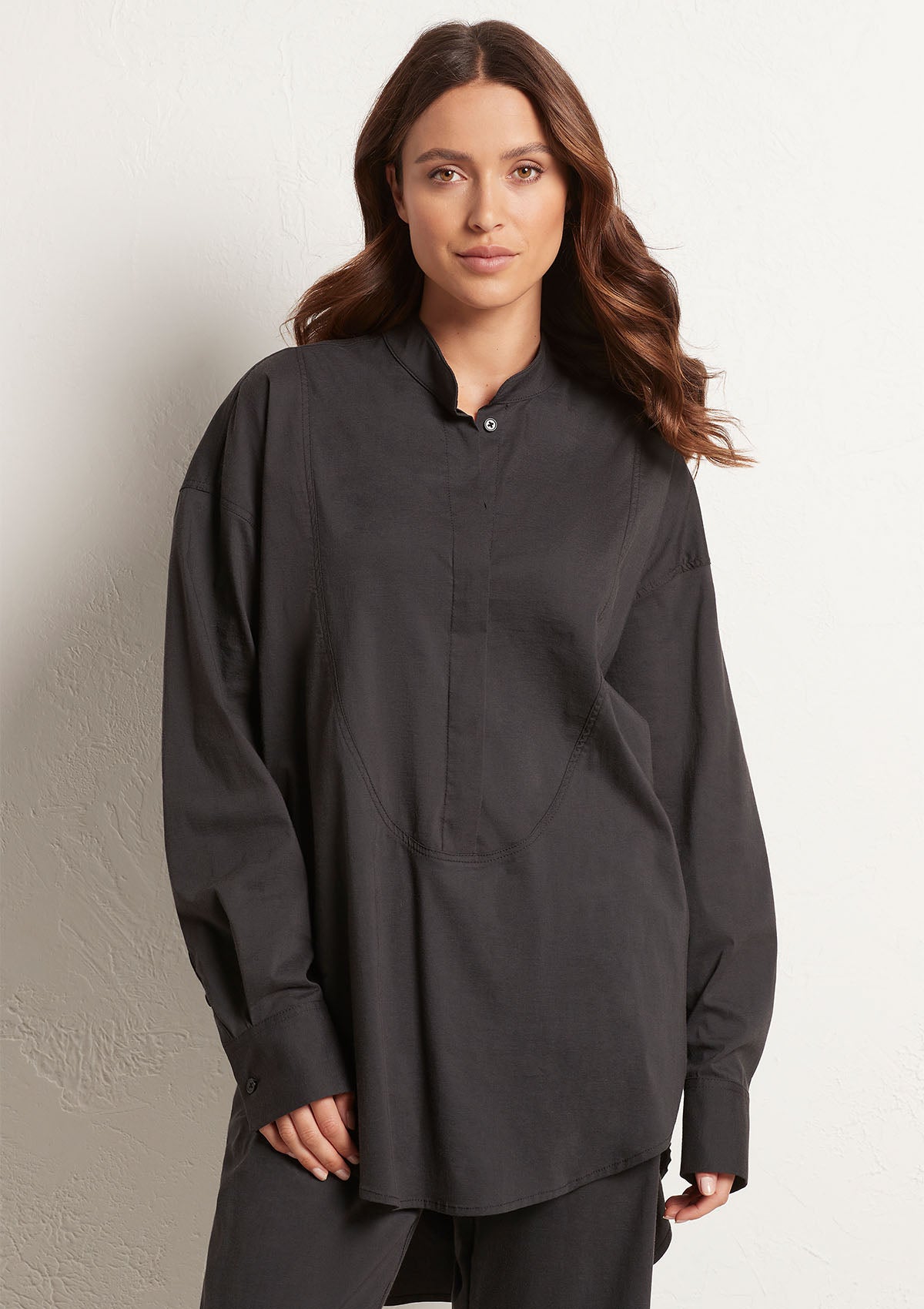 Mela Purdie Microprene Relaxed Yoke Shirt