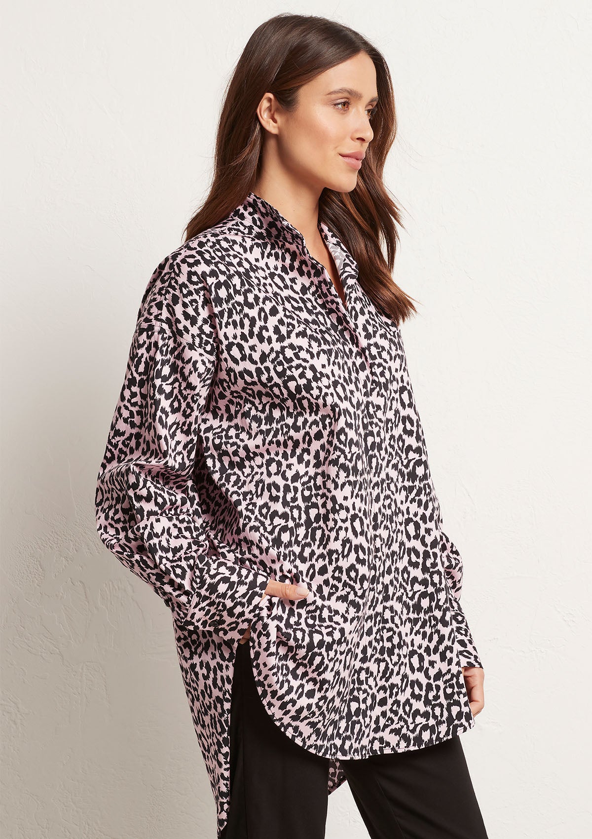 Mela Purdie Paw Print Popilene Relaxed Stand Shirt