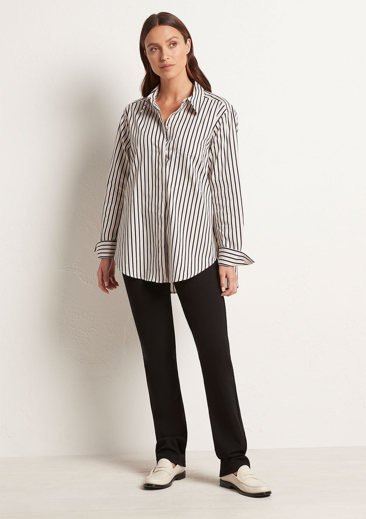 Mela Purdie Tri Stripe Popilene Chisel Pocket Shirt