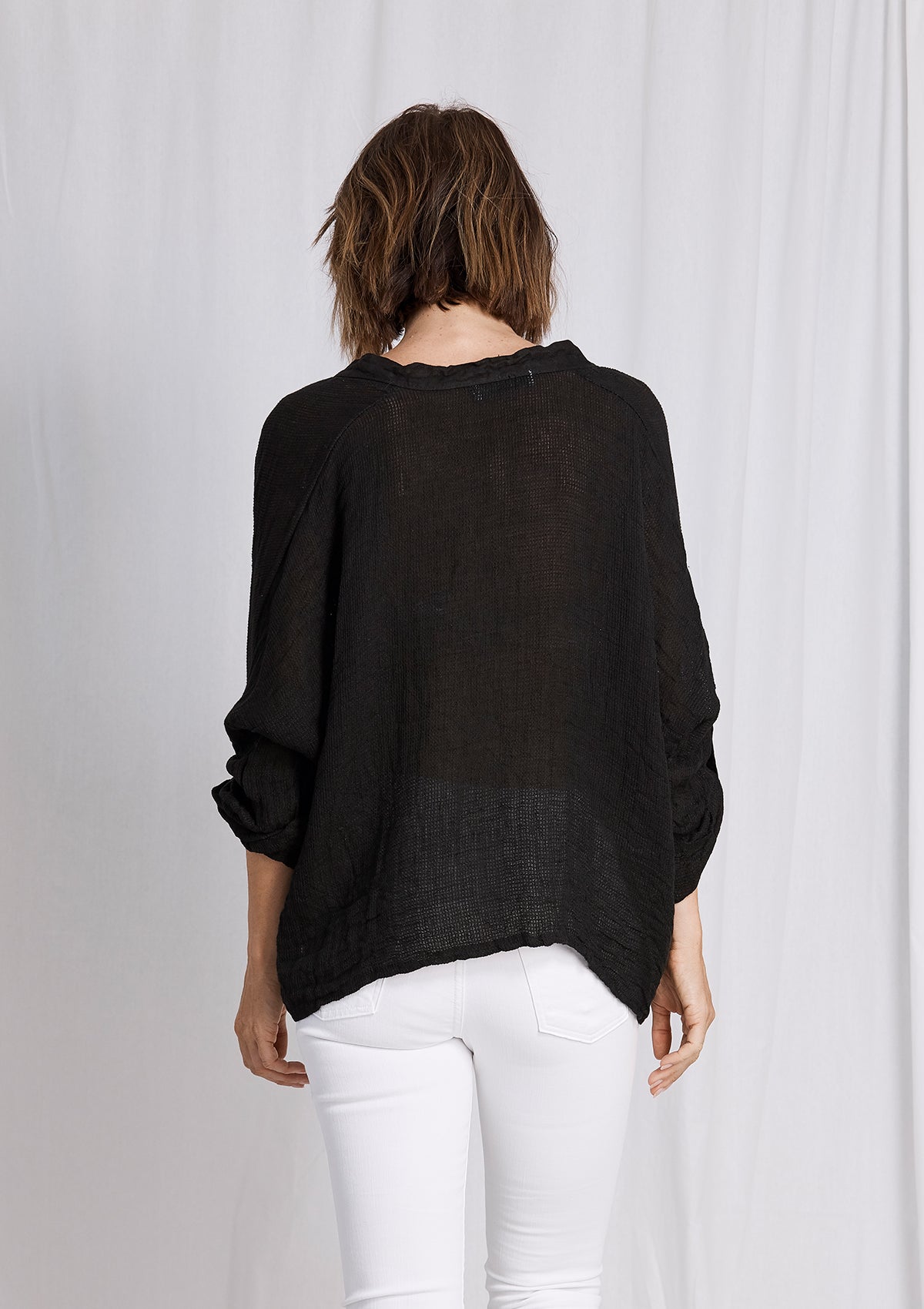 Khlassik Autumn Linen Tab Sleeve Top