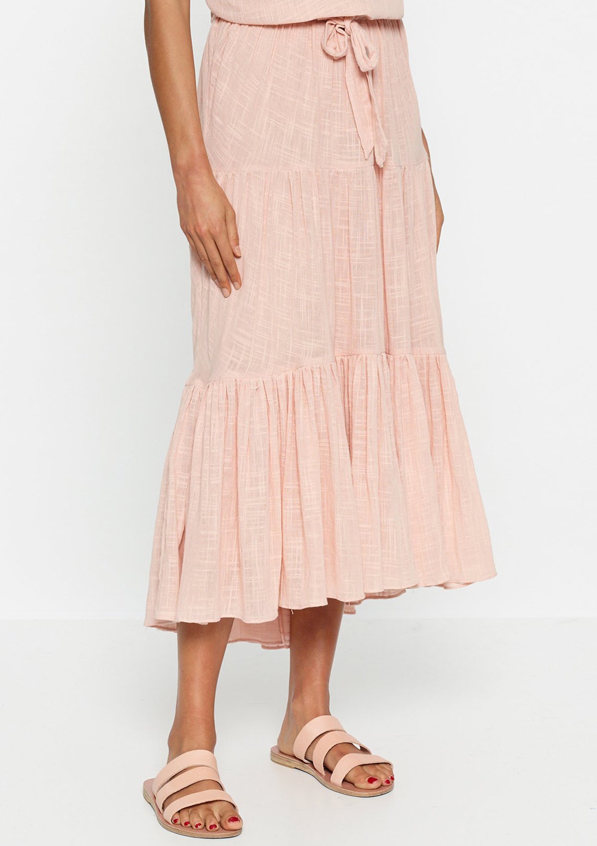 Luxe Deluxe Bahamas Gathered Midi Skirt