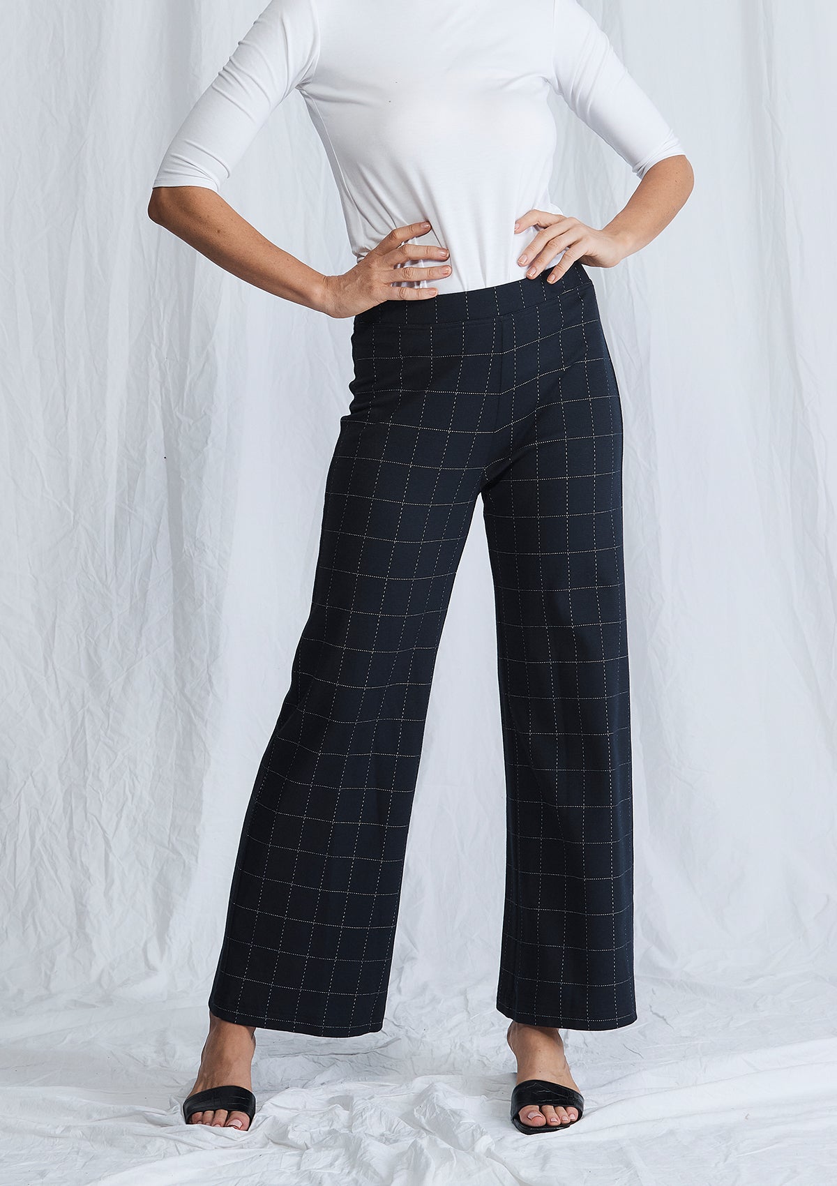 Mela Purdie Compact Check Knit Tube Pant