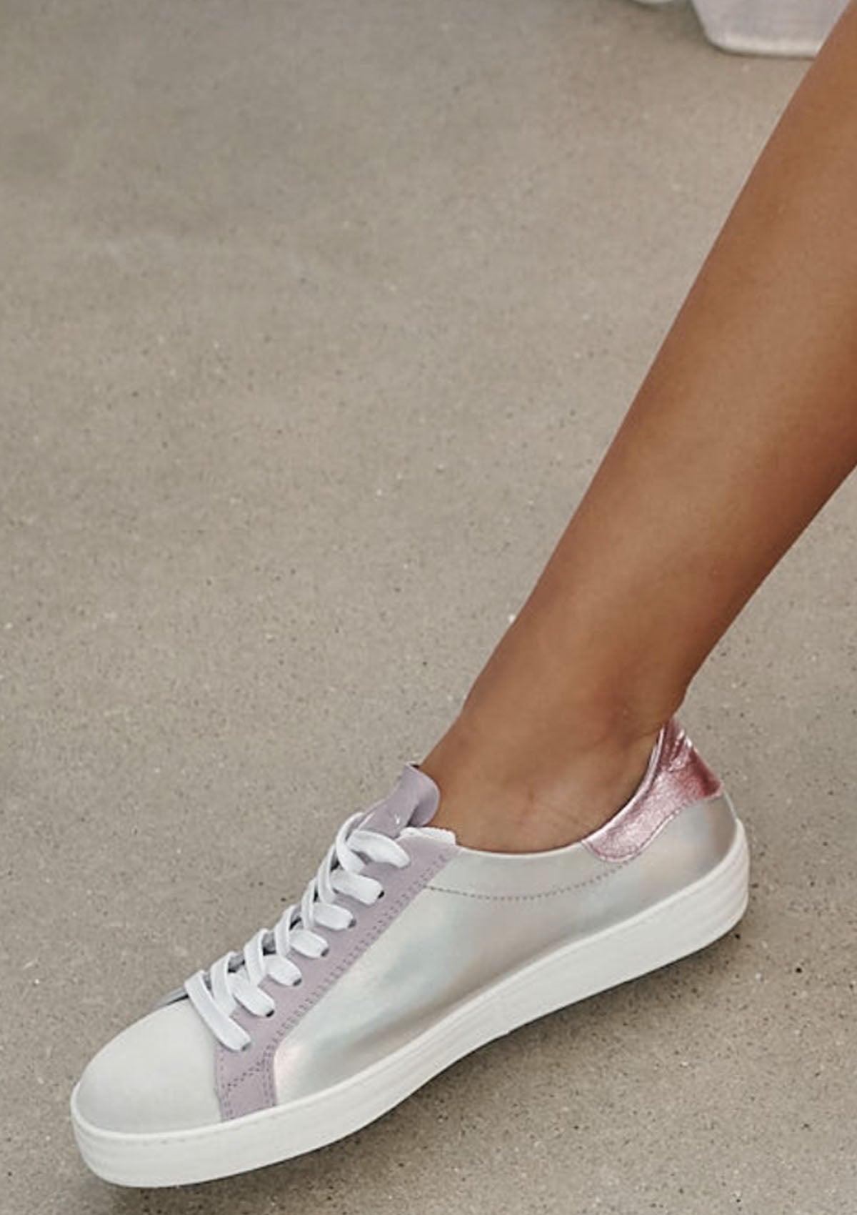 DOF Silver Iridescent Indiana Sneaker