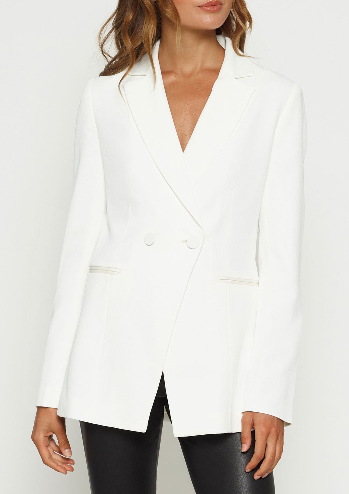 Luxe Deluxe Day to Night Longline Jacket w Self Covered Buttons