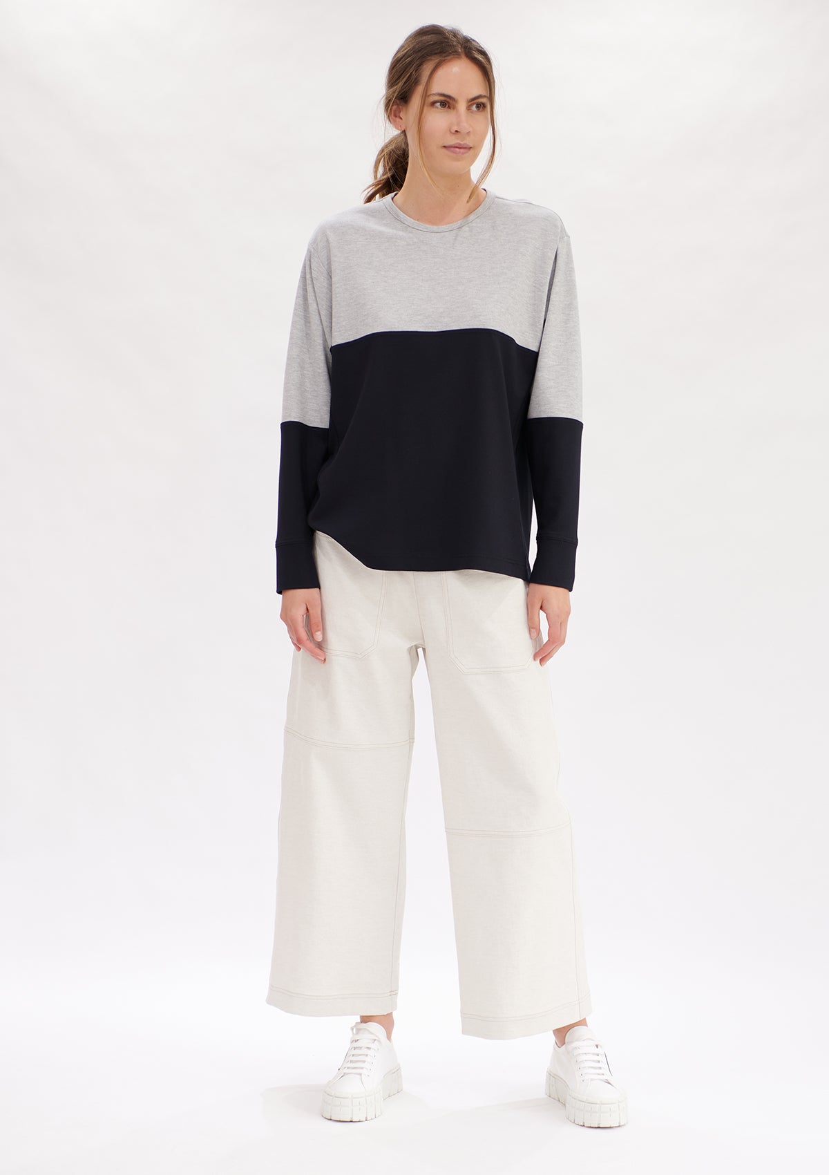 Mela Purdie Compact Knit Two Tone Sweater