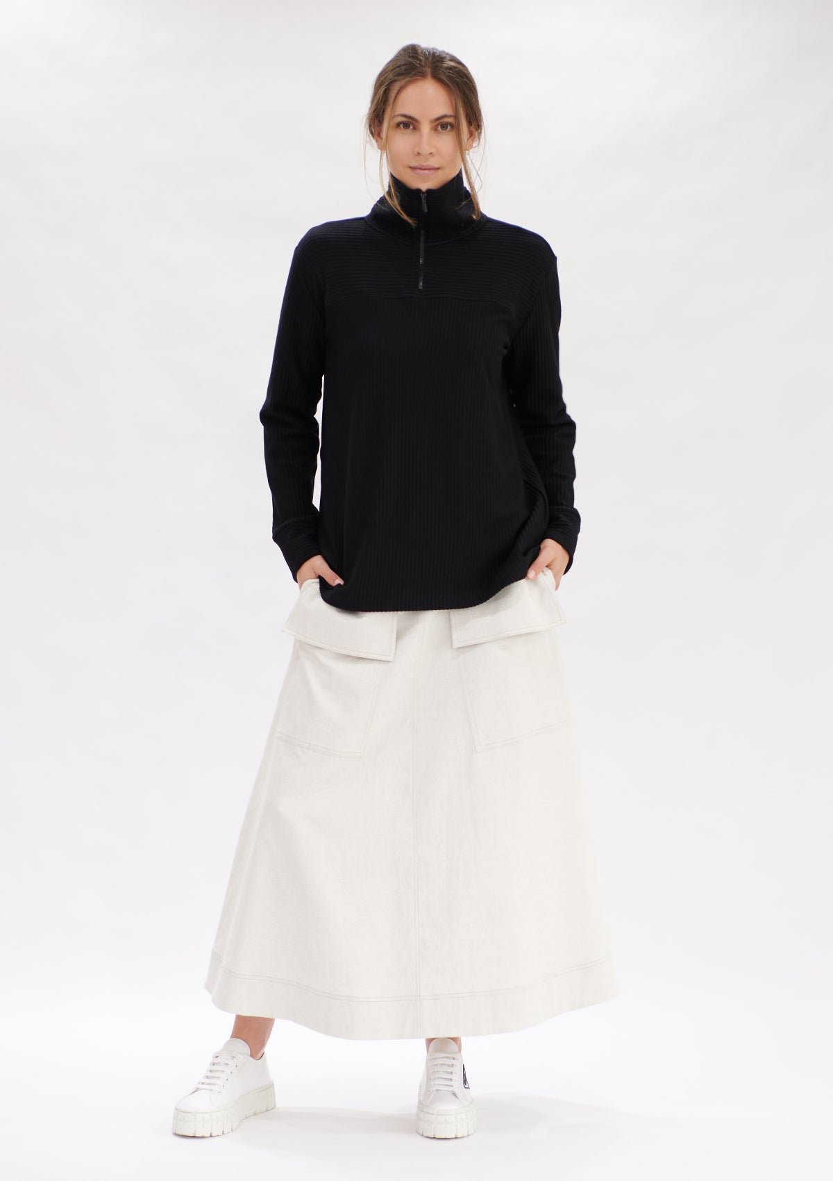 Mela Purdie Polished Canvas Duo Pocket Skirt