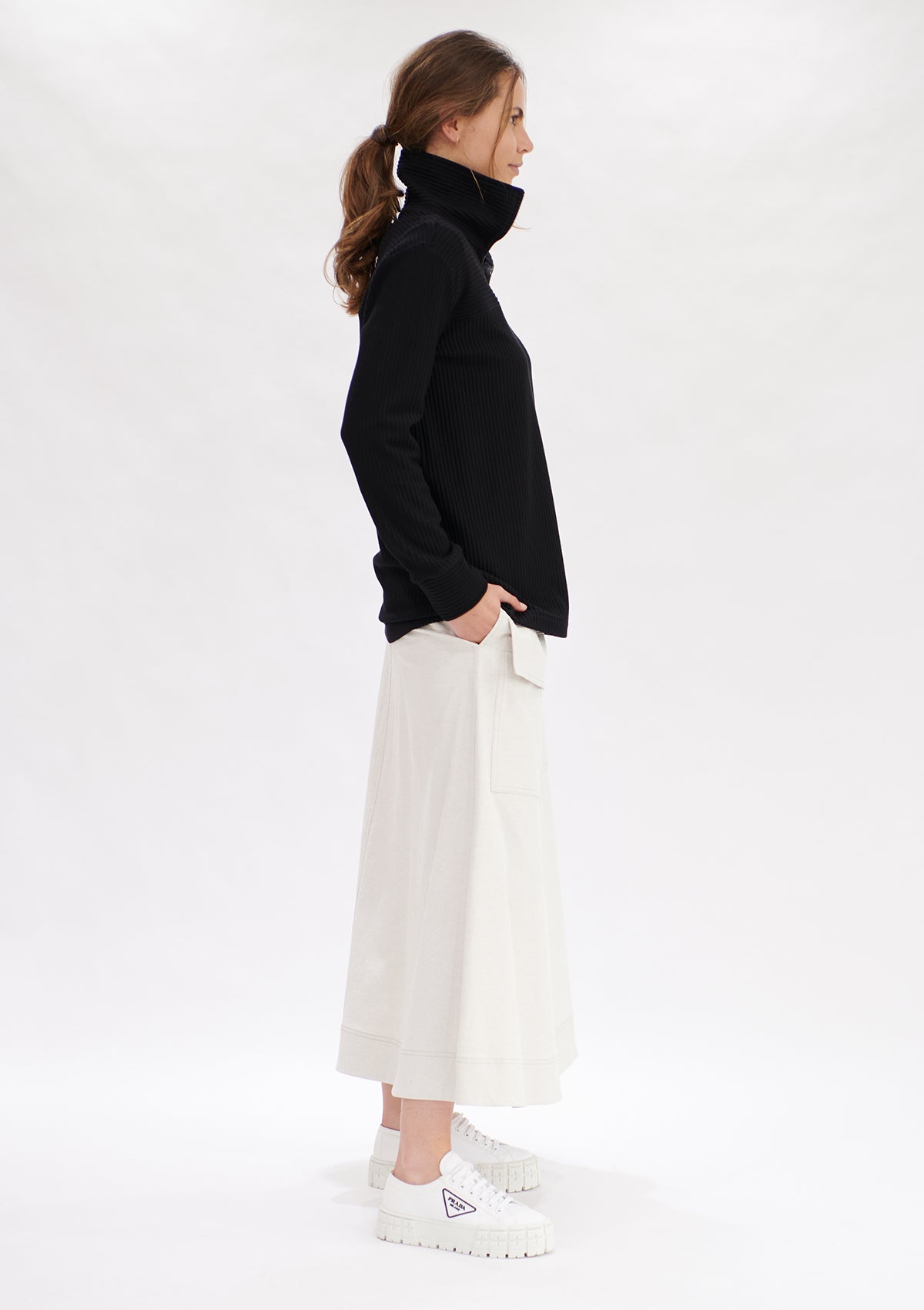 Mela Purdie Polished Canvas Duo Pocket Skirt