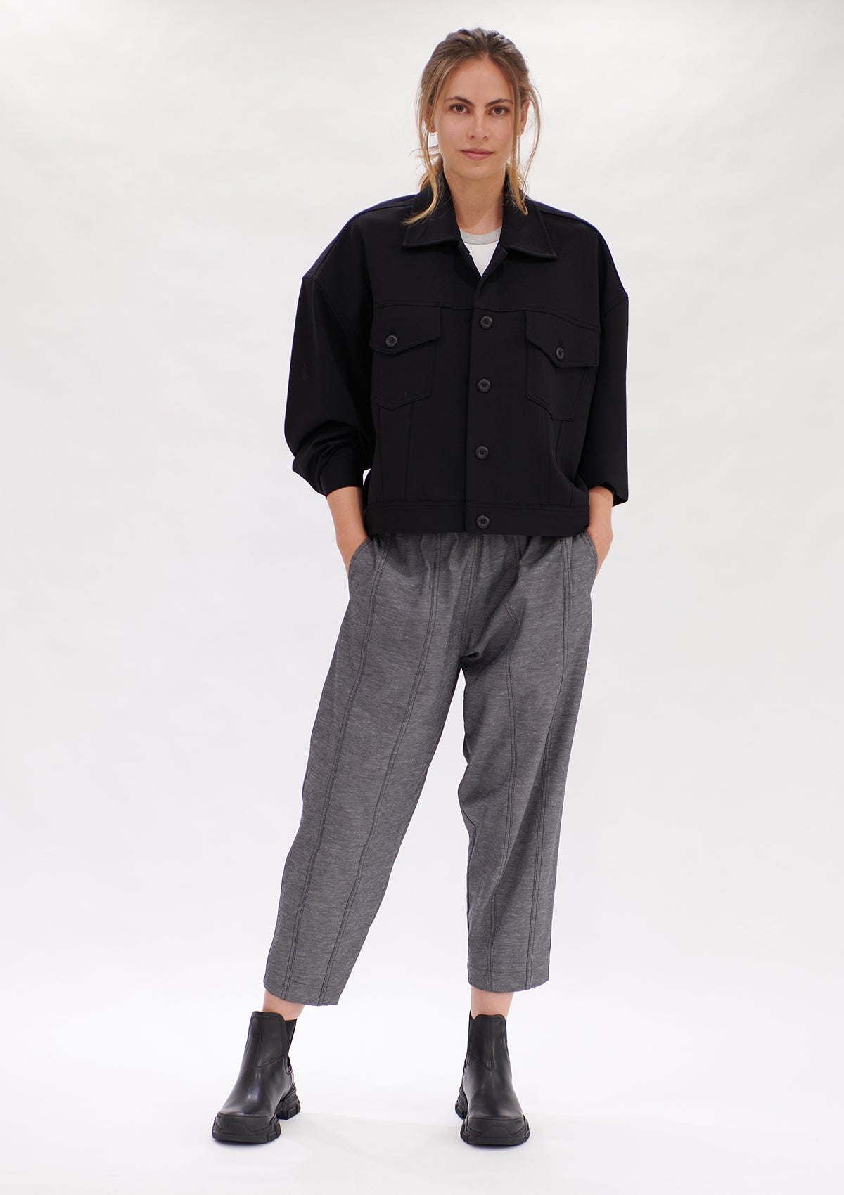 Mela Purdie Polished Canvas Stride Pant