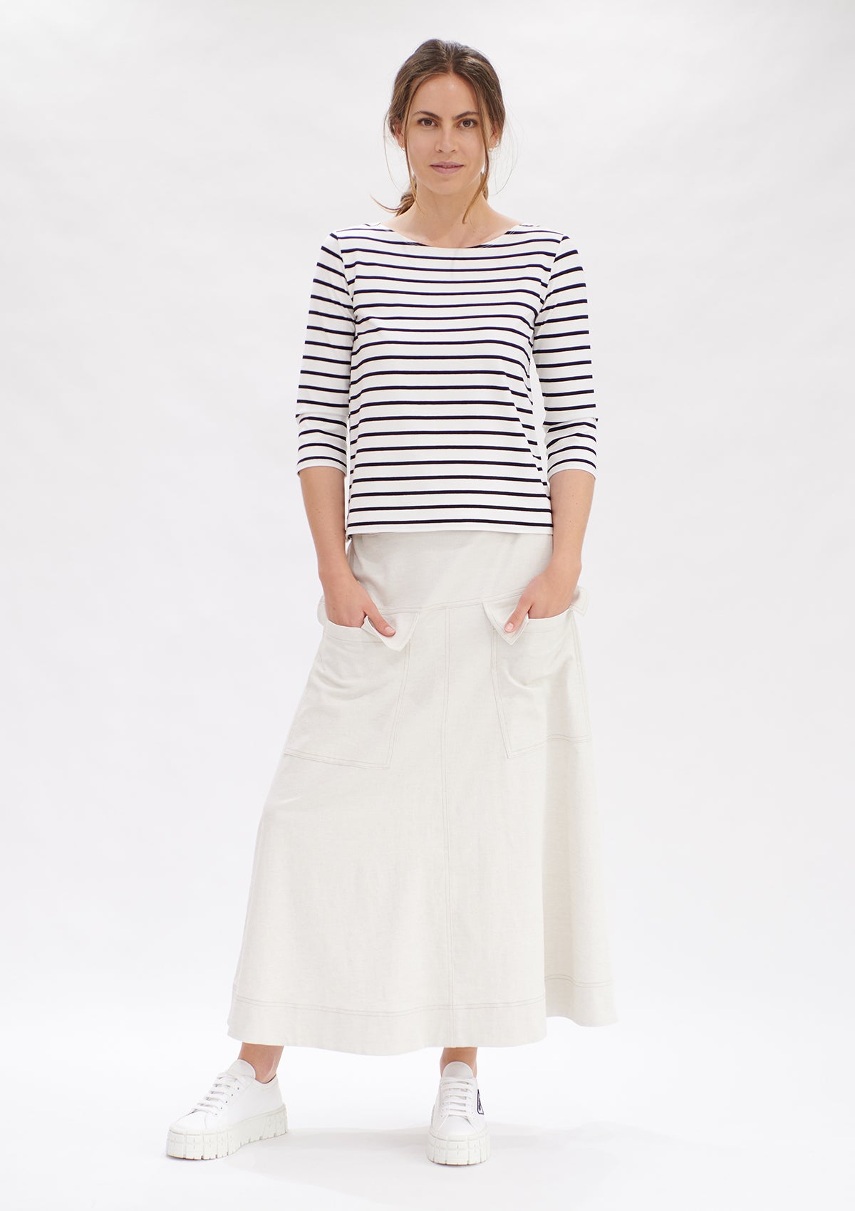 Mela Purdie Artisan Stripe Relaxed Boat Neck