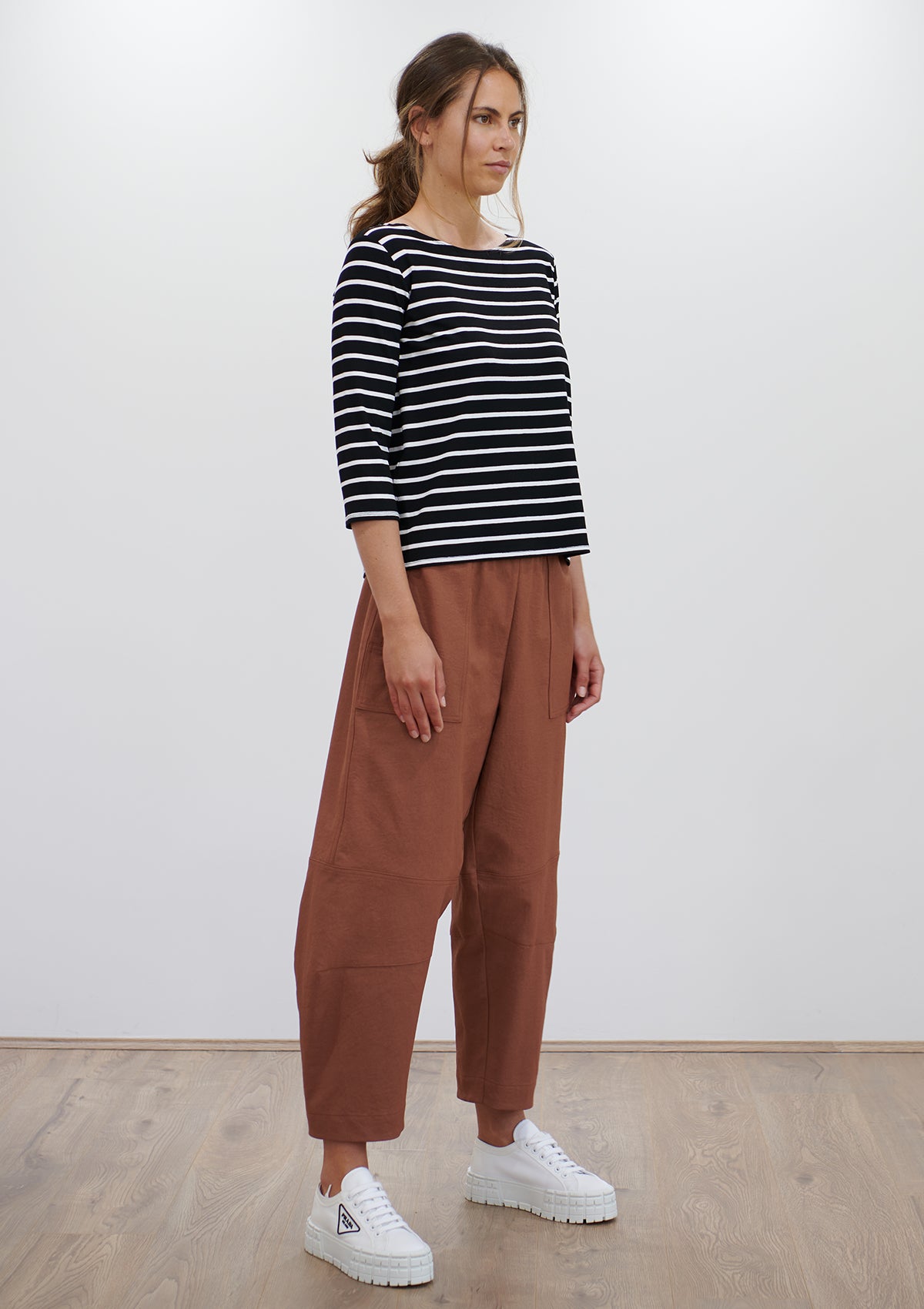 Mela Purdie Block Stripe Relaxed Boat Neck