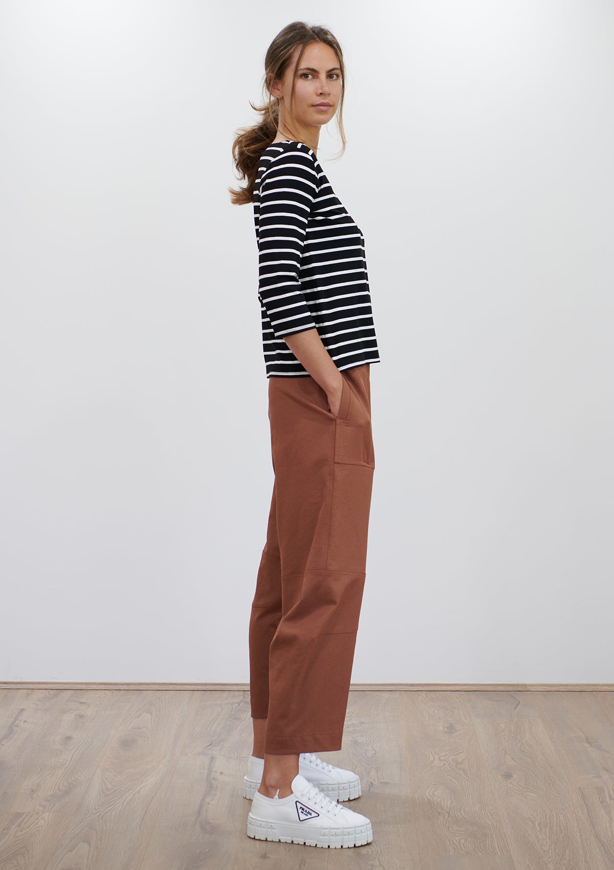 Mela Purdie Block Stripe Relaxed Boat Neck