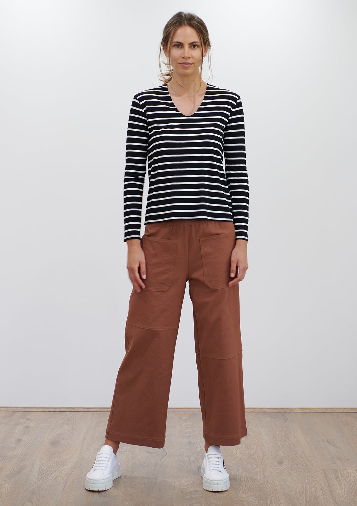 Mela Purdie Polished Canvas Quarter Panel Pant