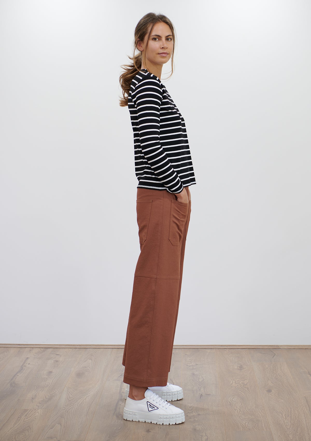 Mela Purdie Polished Canvas Quarter Panel Pant