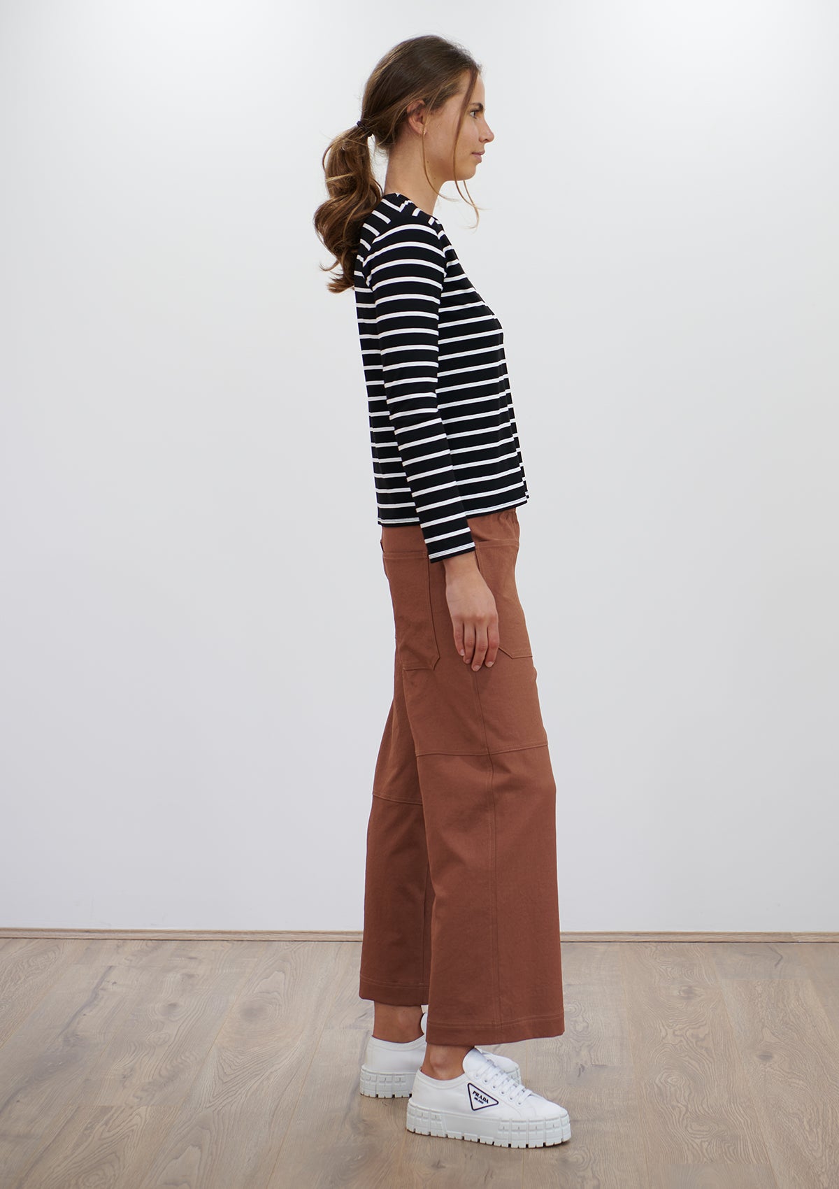 Mela Purdie Polished Canvas Quarter Panel Pant