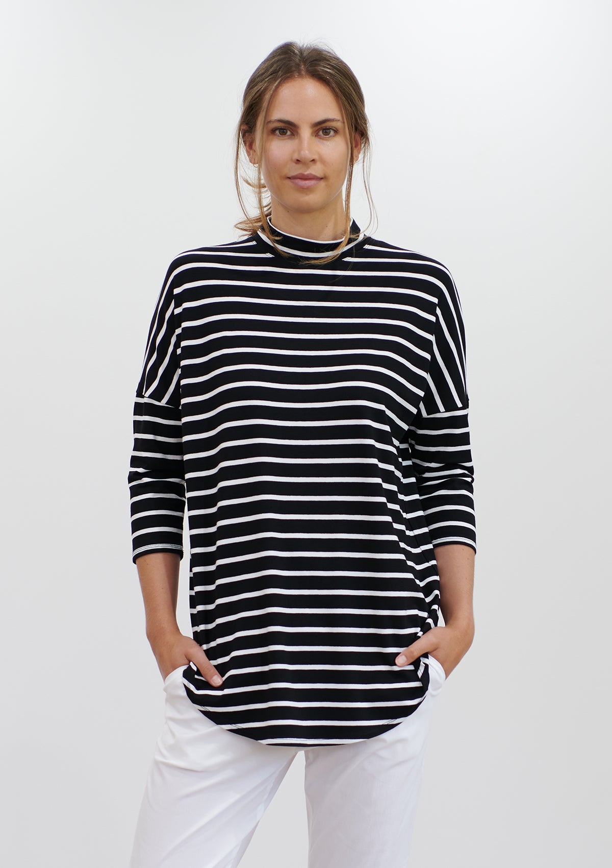 Mela Purdie Block Stripe Crew Neck Sweater