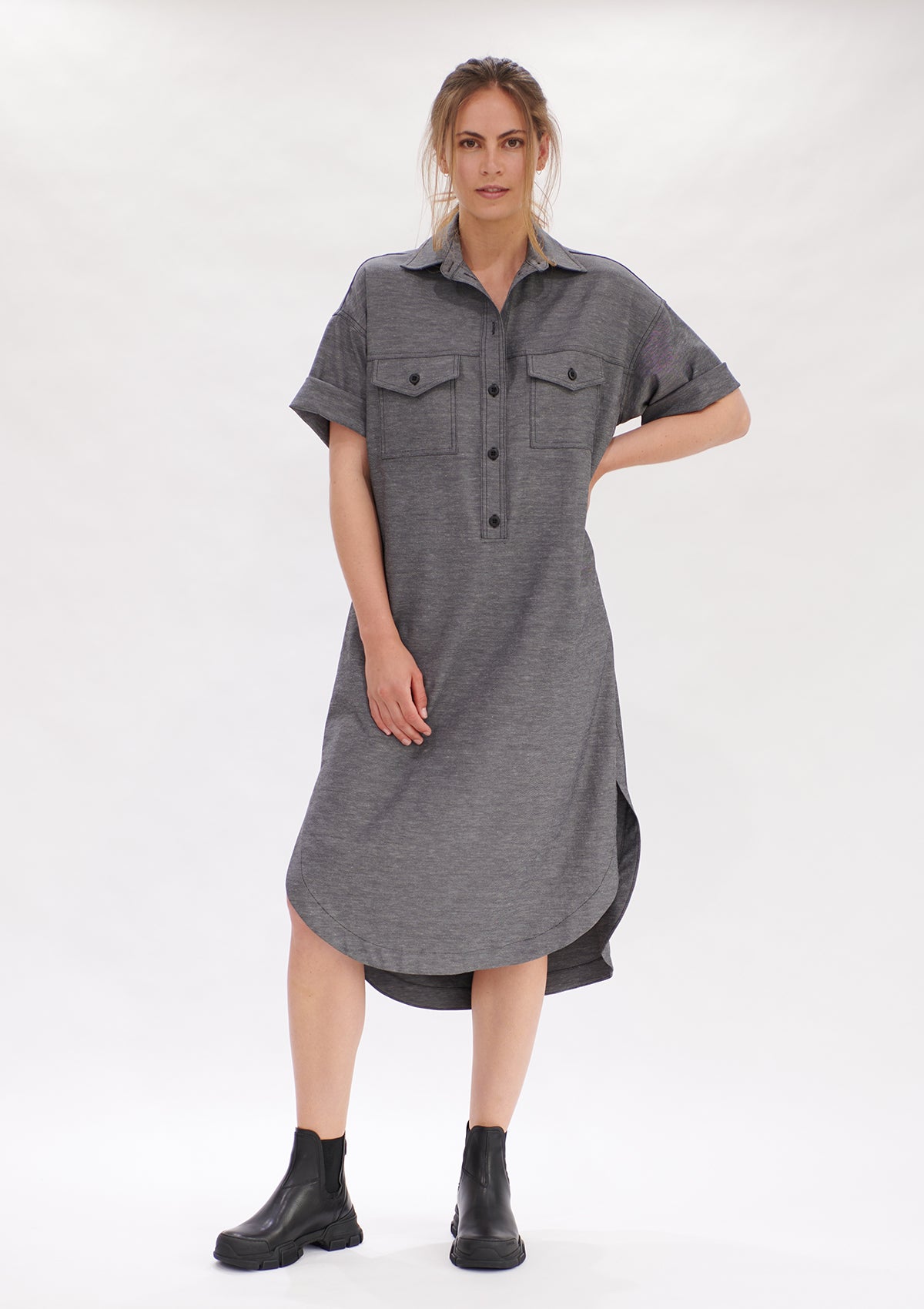 Mela Purdie Polished Canvas Shirtmaker Dress