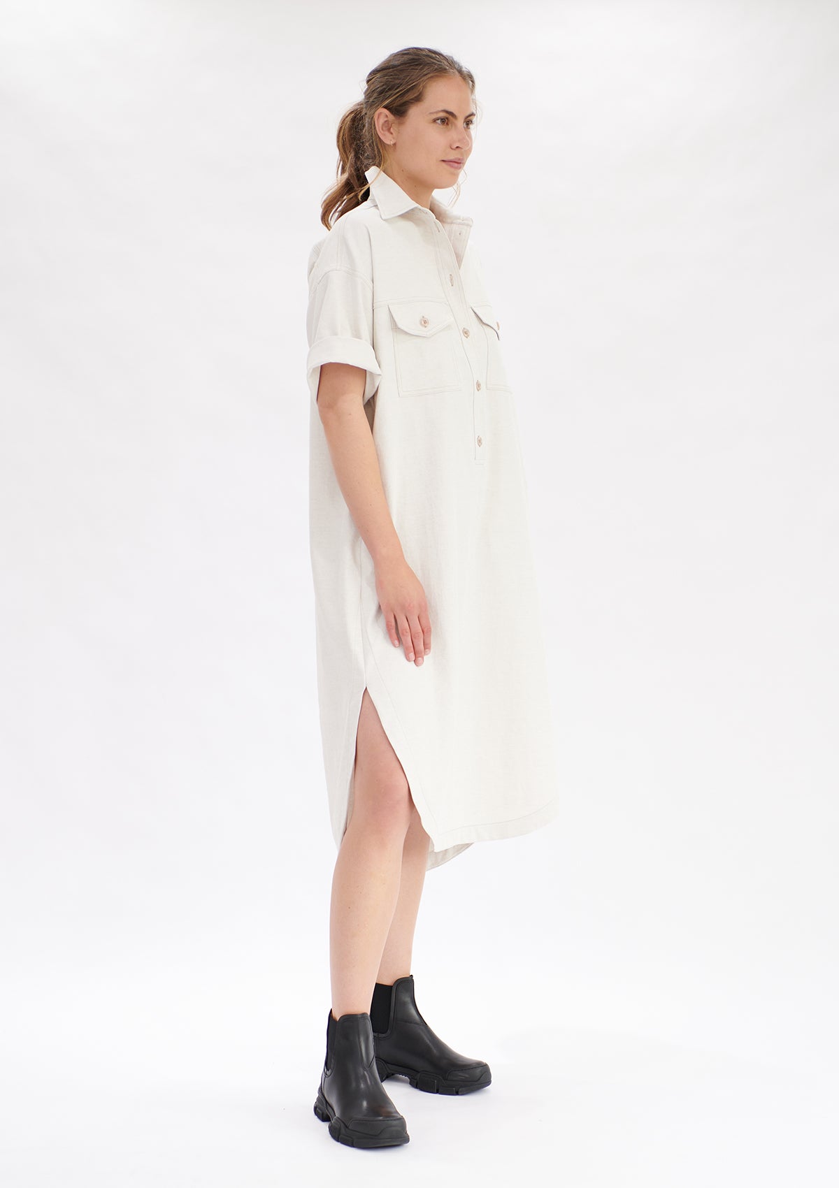 Mela Purdie Polished Canvas Shirtmaker Dress