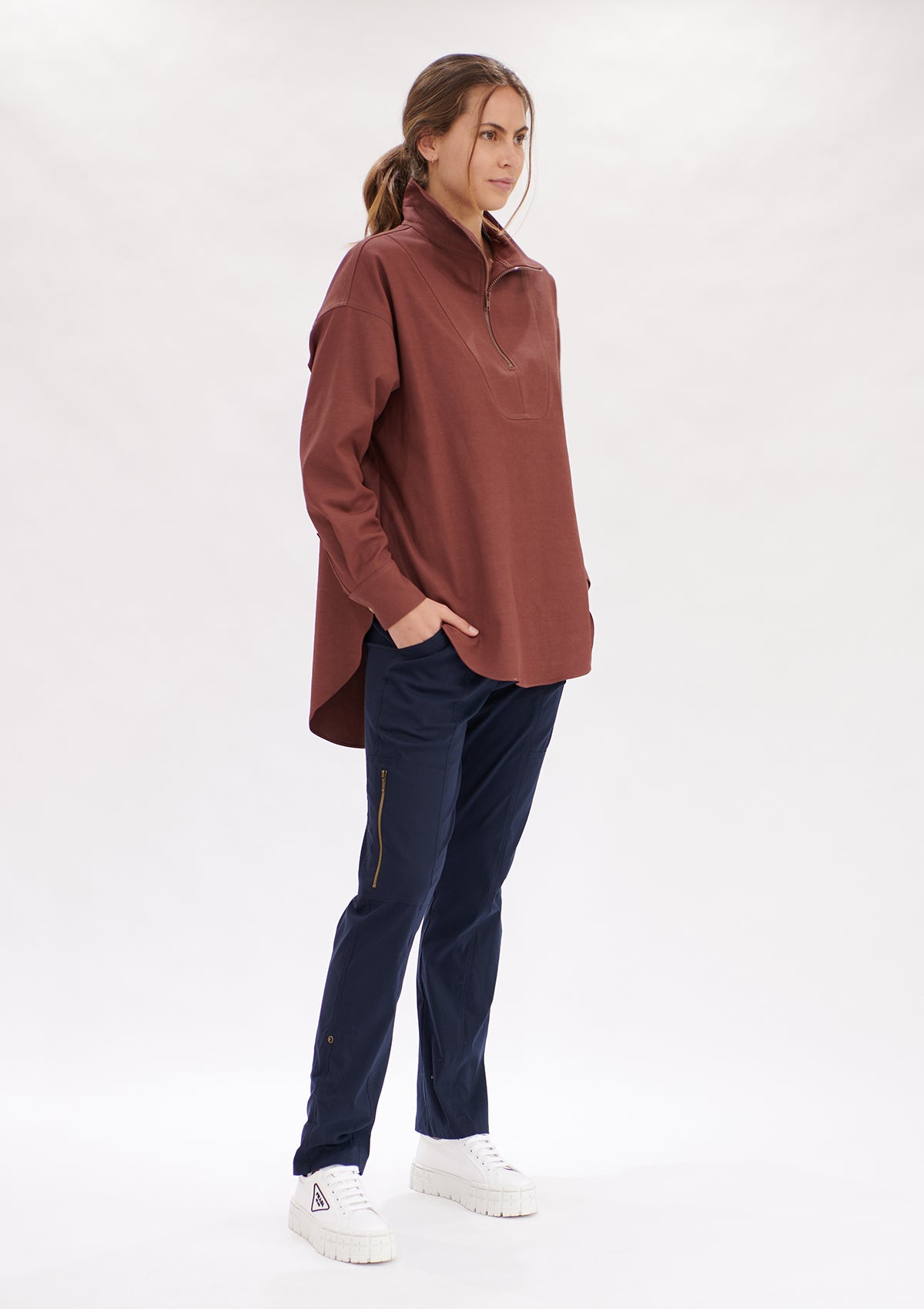 Mela Purdie Polished Canvas Funnel Overshirt