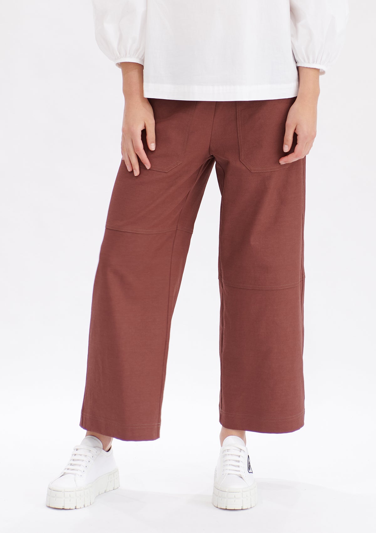 Mela Purdie Polished Canvas Quarter Panel Pant