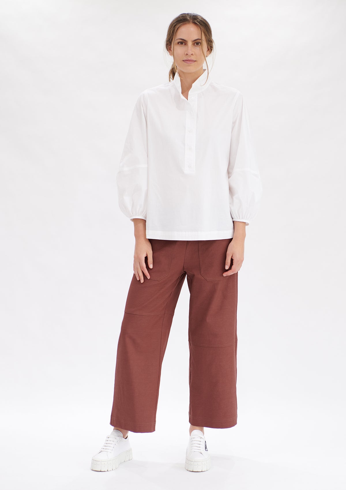 Mela Purdie Polished Canvas Quarter Panel Pant