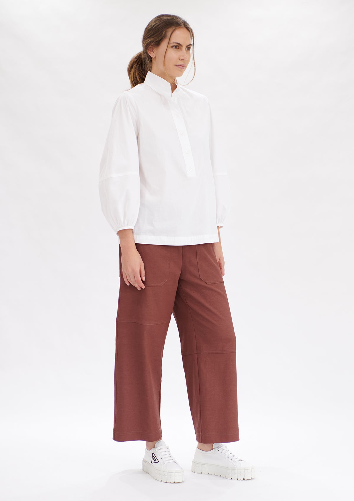 Mela Purdie Polished Canvas Quarter Panel Pant