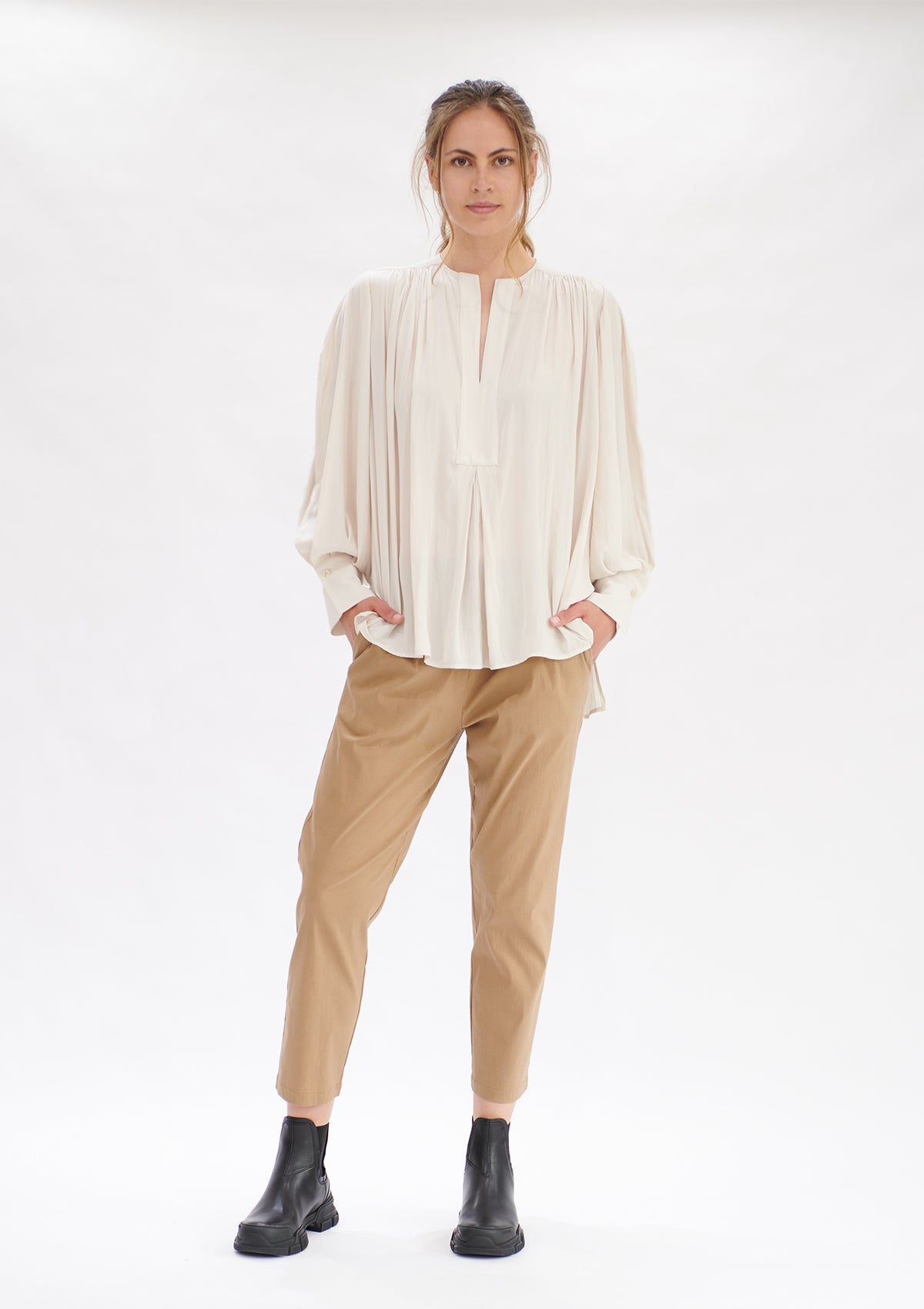 Mela Purdie Mache Saddle Blouse