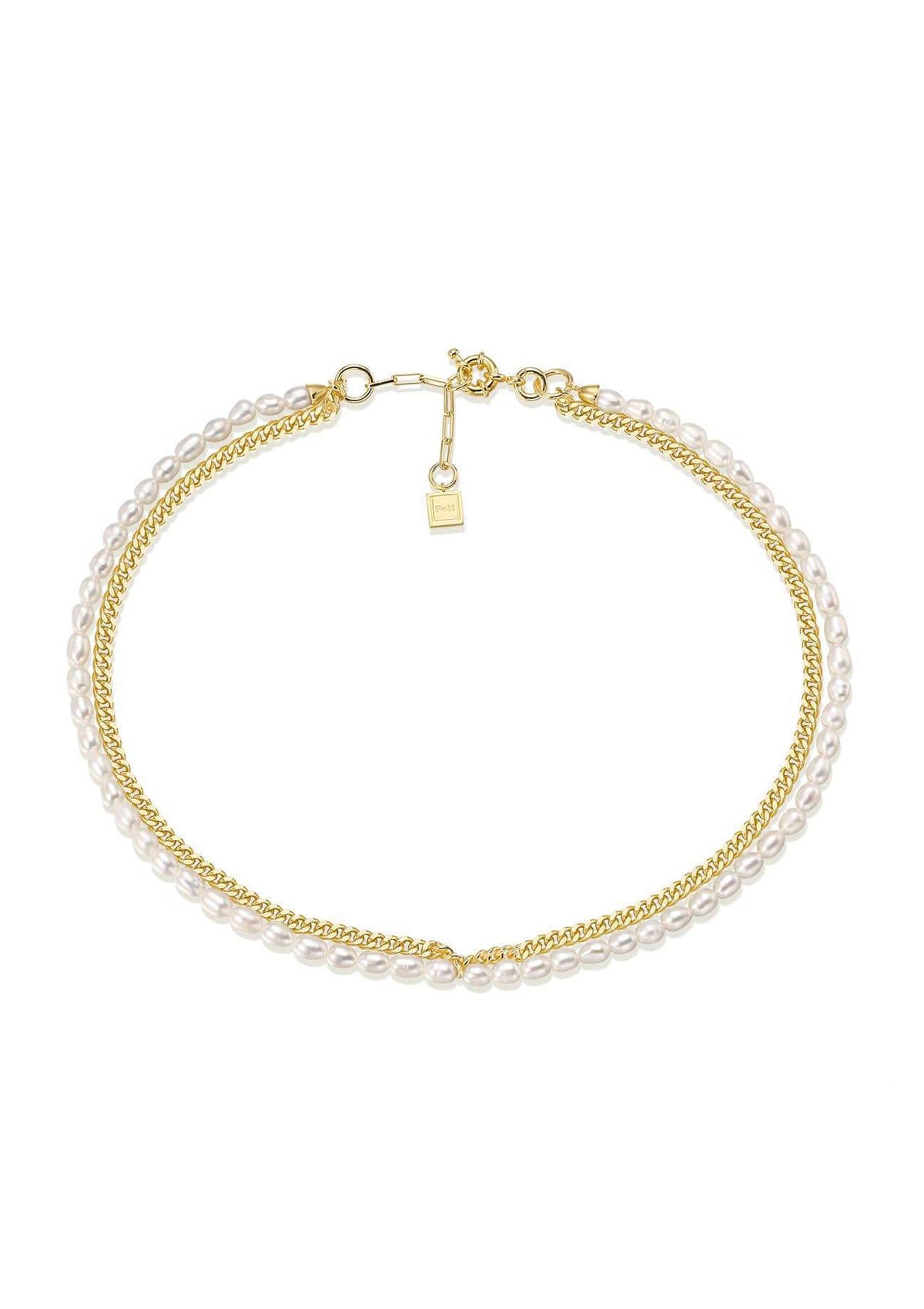 F+H Janet Pearl + Chain Choker