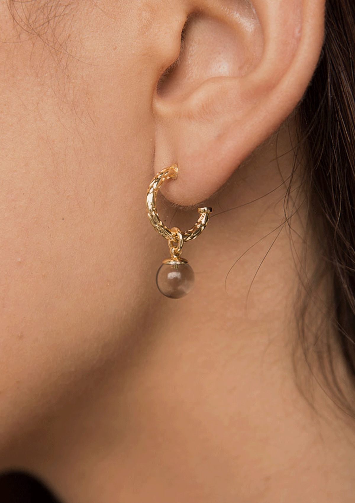 F+H Jive Smokey Quartz Earrings