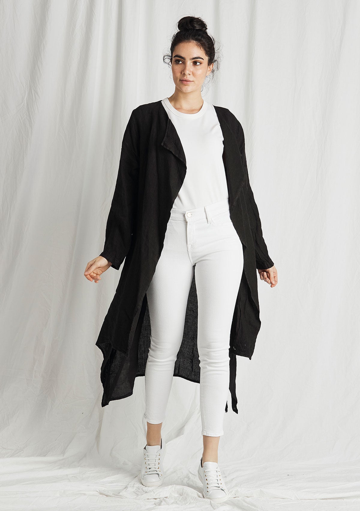 Khlassik Linen Drape Coat