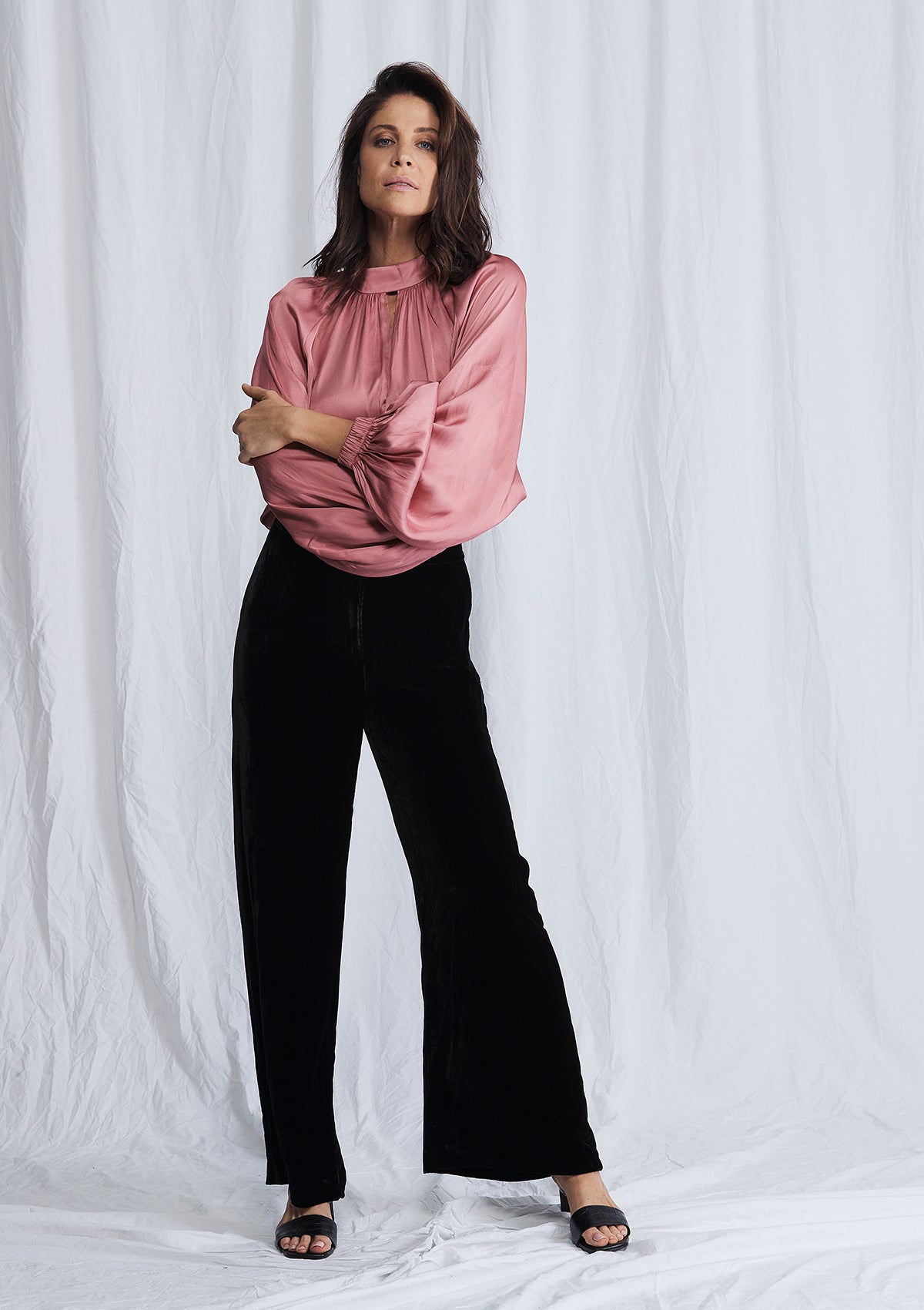 Luxe Deluxe First Love Velvet Wide Leg Pant