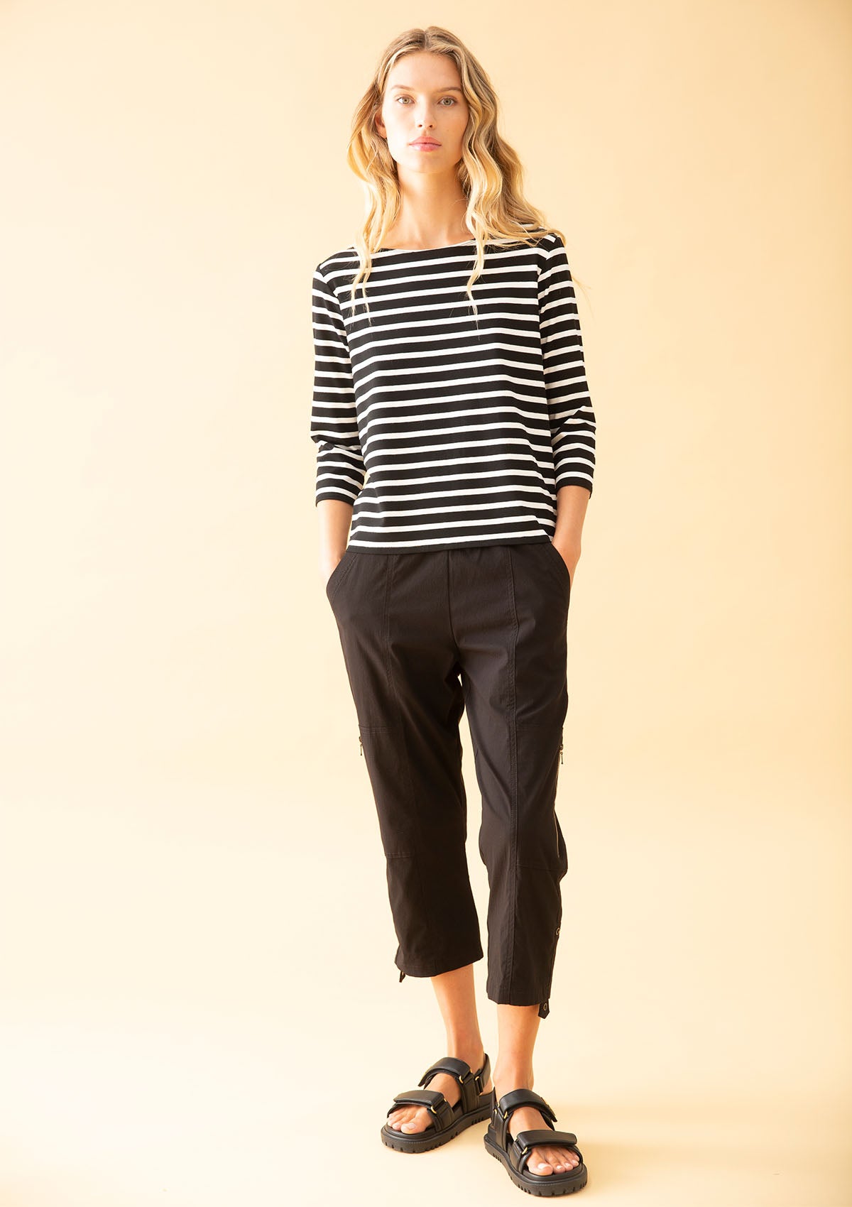 Mela Purdie Fondant Stripe Relaxed Boatneck