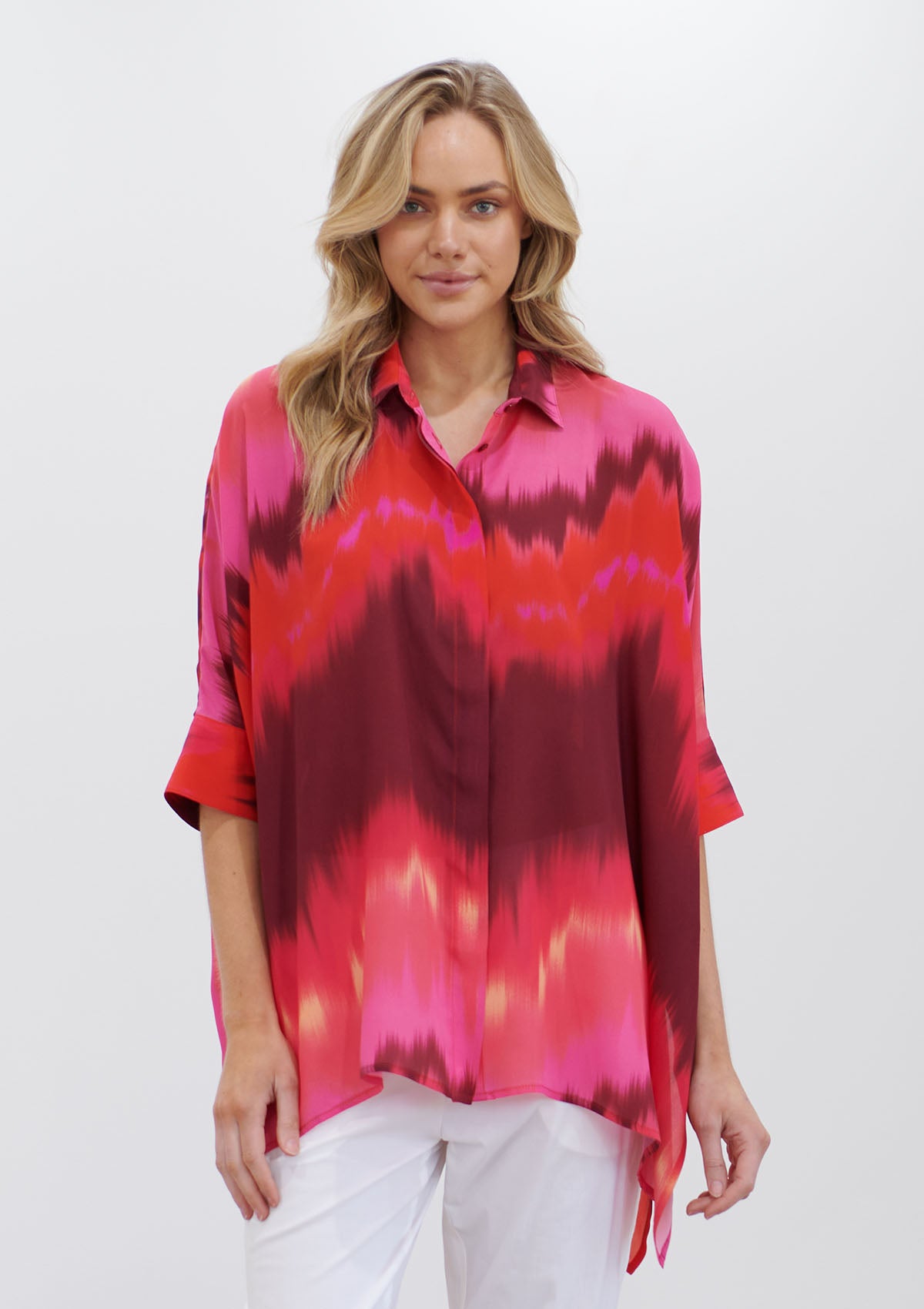 Mela Purdie Lollypop Print Silk Panama Shirt