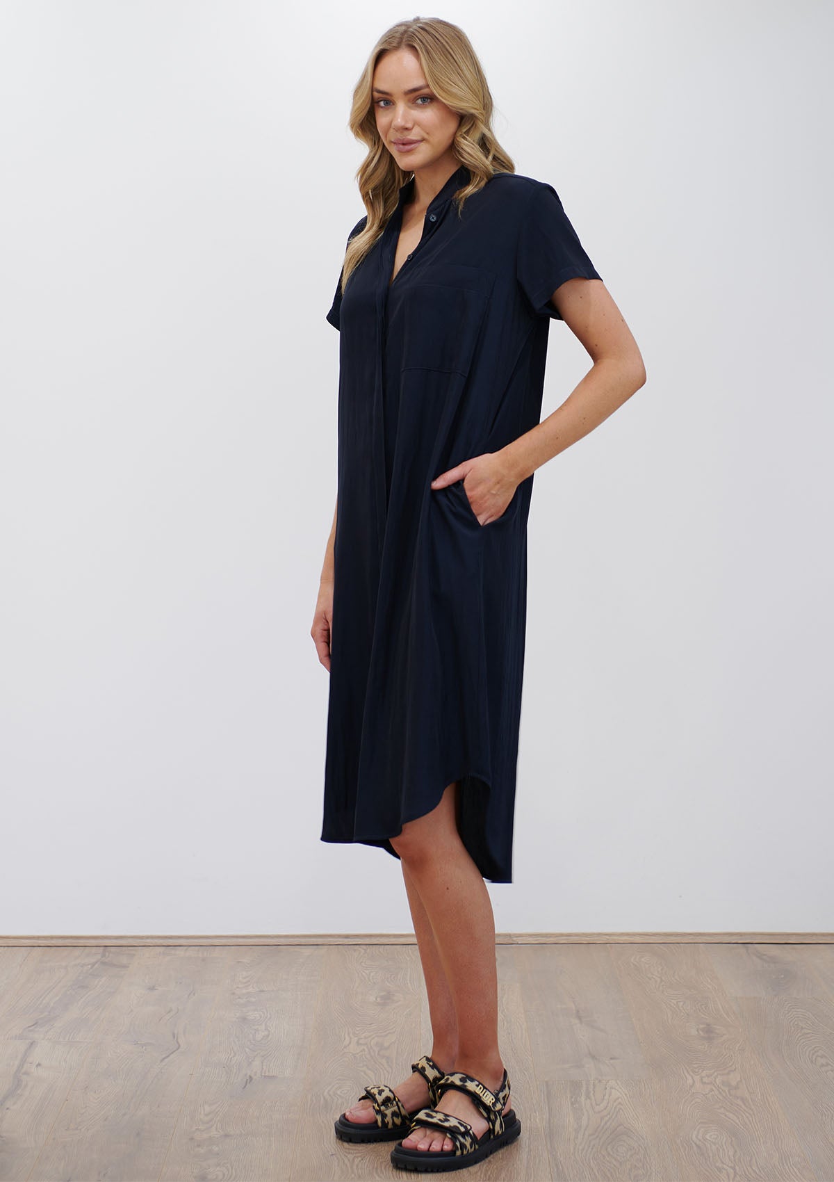 Mela Purdie Mache Short Sleeve Pocket Dress