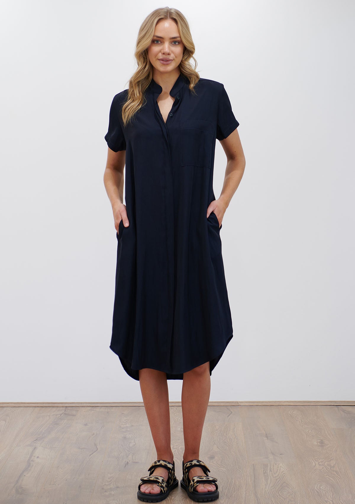 Mela Purdie Mache Short Sleeve Pocket Dress