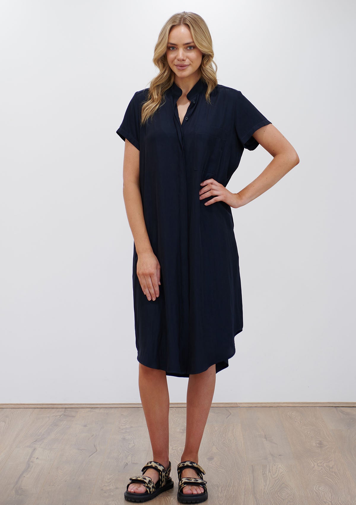 Mela Purdie Mache Short Sleeve Pocket Dress