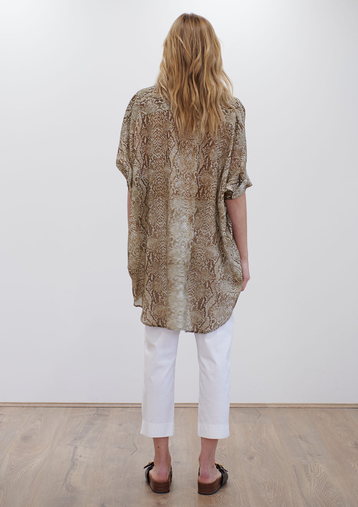 Mela Purdie Reptile Silk Cotton Cabana Shirt